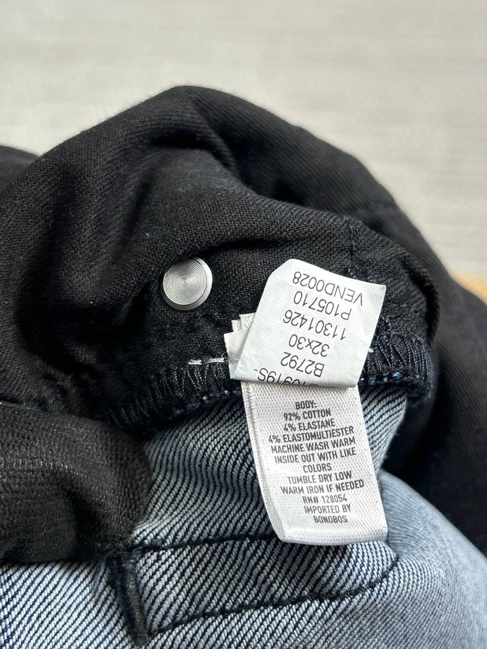 Bonobos Jeans Mens 32 Blue Denim Slim Fit Logo Cotton Stretch Mid Rise 30×29