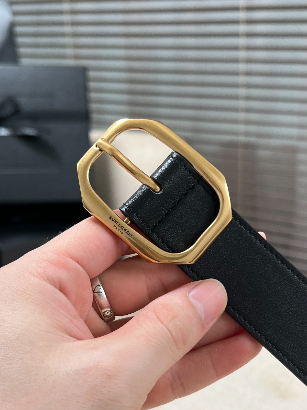 NEW Authentic Yves Saint Laurent Belt Width:3.0cm/1.18in YSL Black