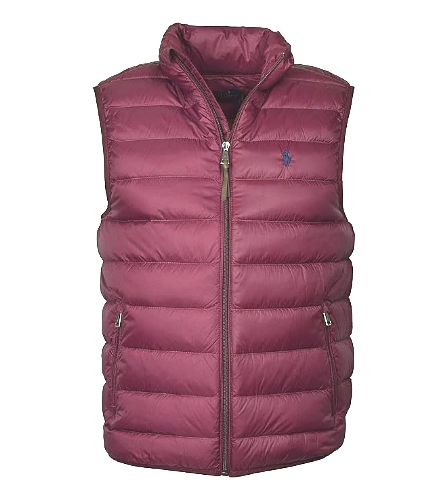 *NWT – POLO RALPH LAUREN Mens Down Full Zip Packable Puffer Vest – WINE RED