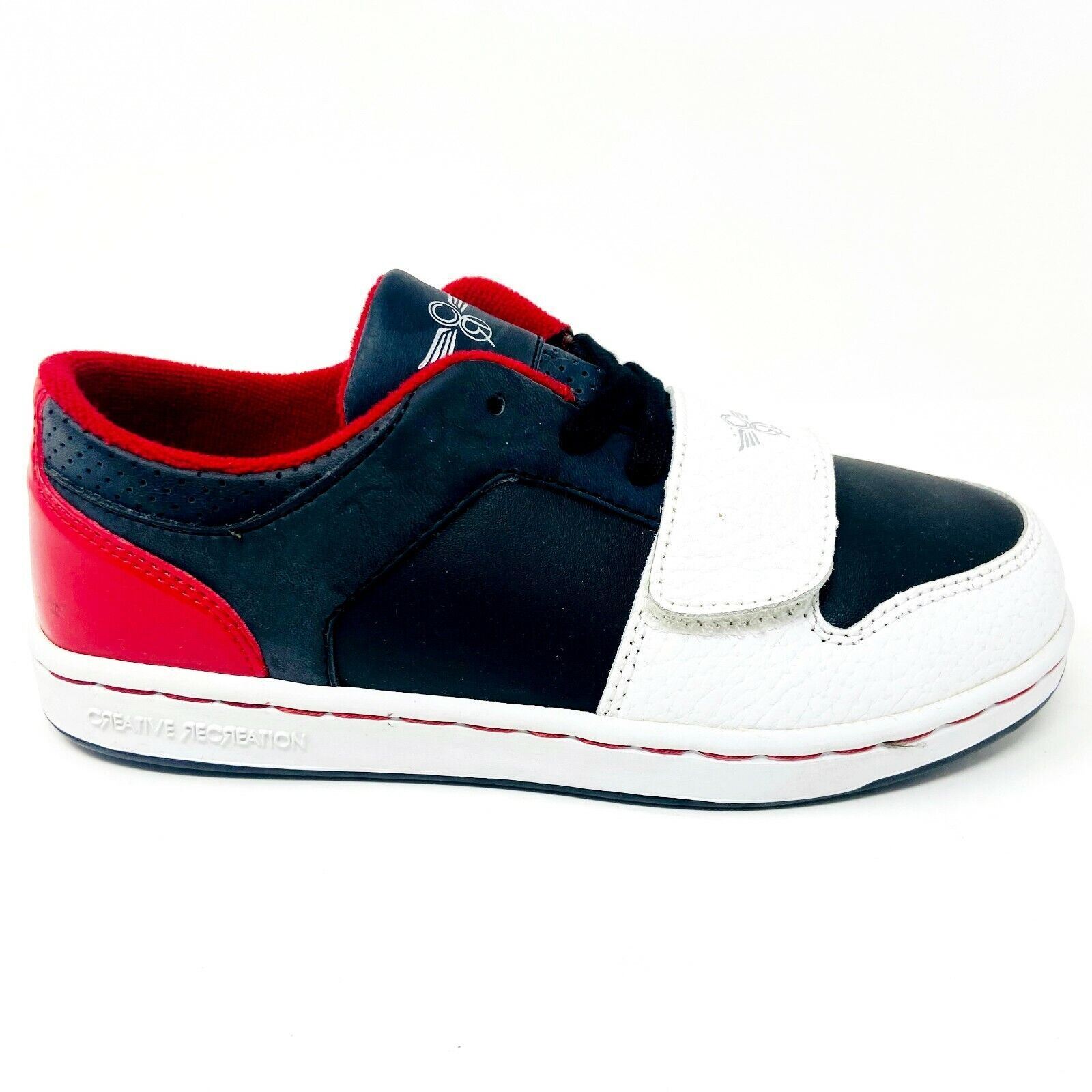 Creative Recreation Cesario Lo Black White Red Youth Kids Sneakers