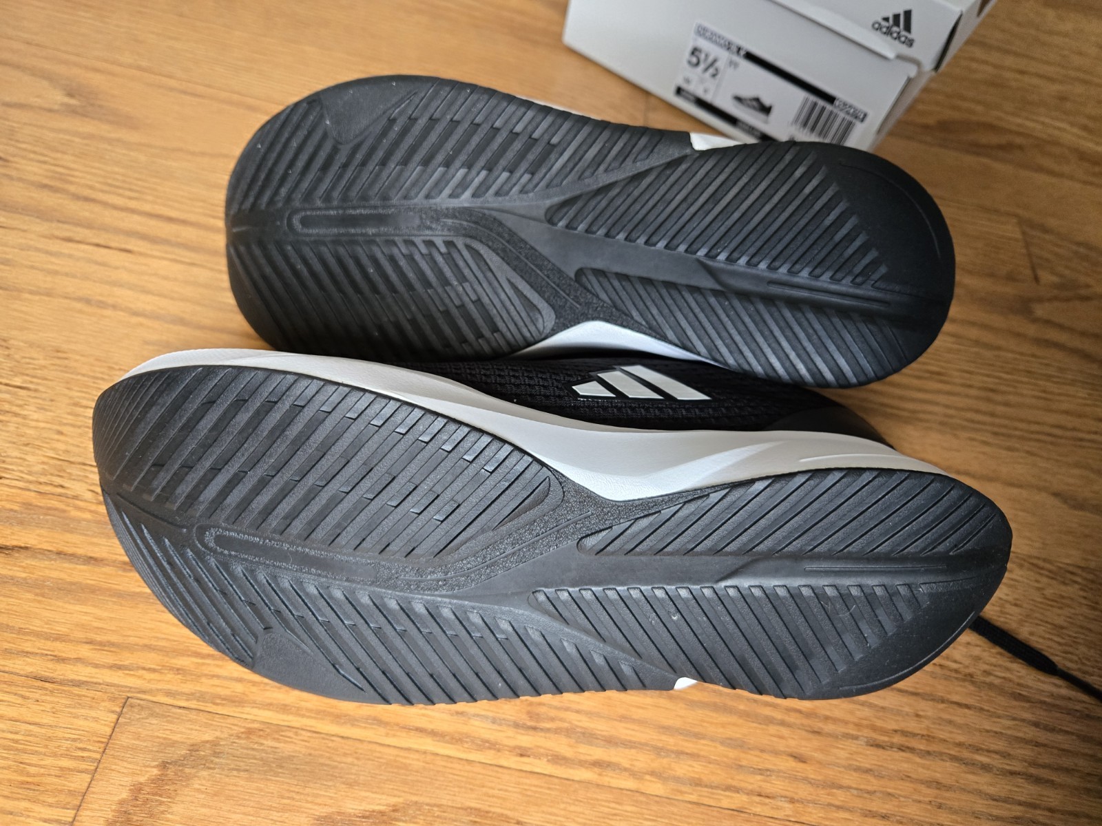 Adidas Duramo SL Running Sneakers, Black/White/Carbon, Size 5.5