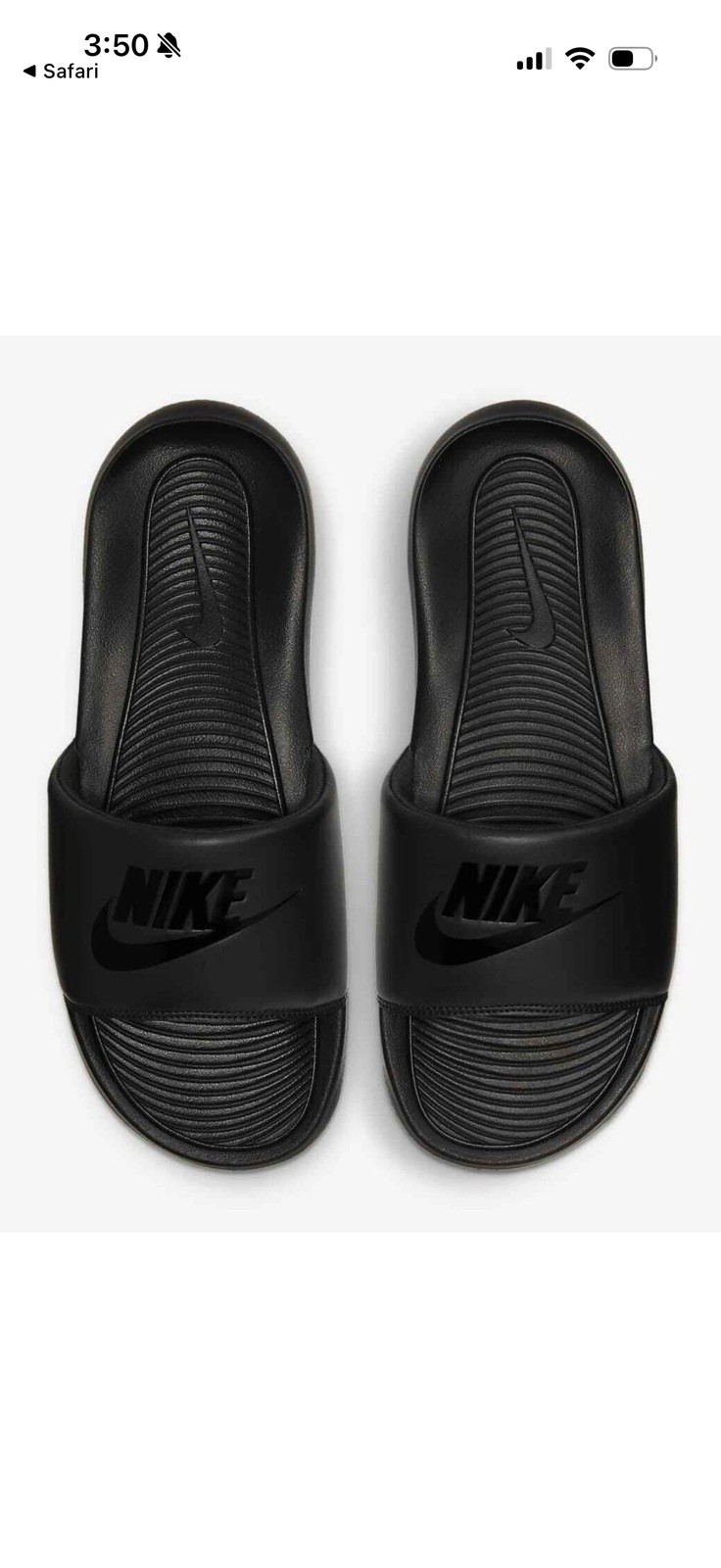 Nike Men Victori One Slide Triple Black Comfort Gym Beach Sandals CN9675-003