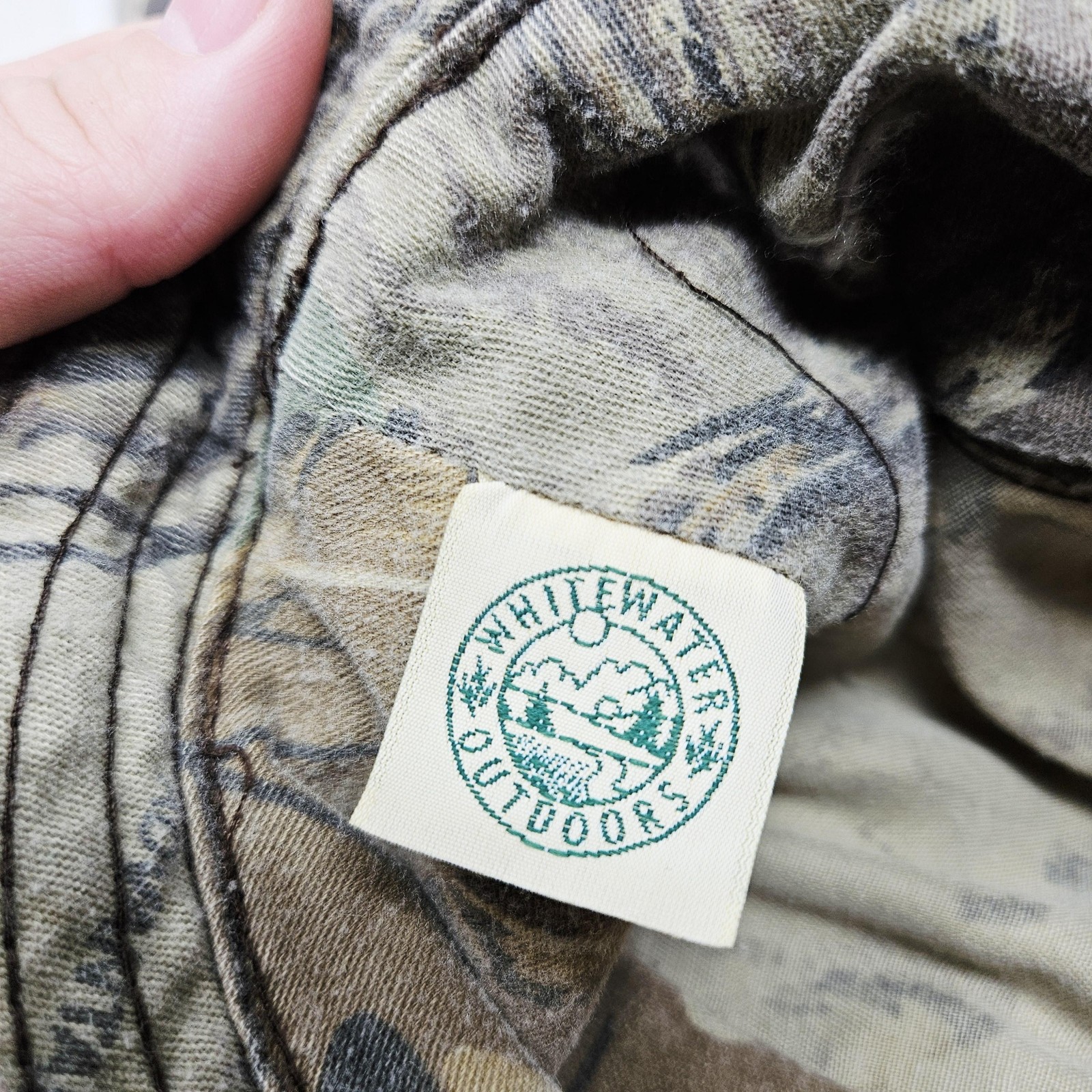 Whitewater Outdoors Hat Cap Boonie Fitted Mens L Beige Camo Hunting Outdoor USA
