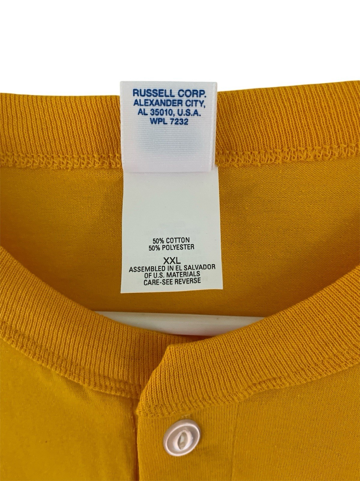vintage russell athletic henley shirt mens size XXL deadstock NWOT 90s
