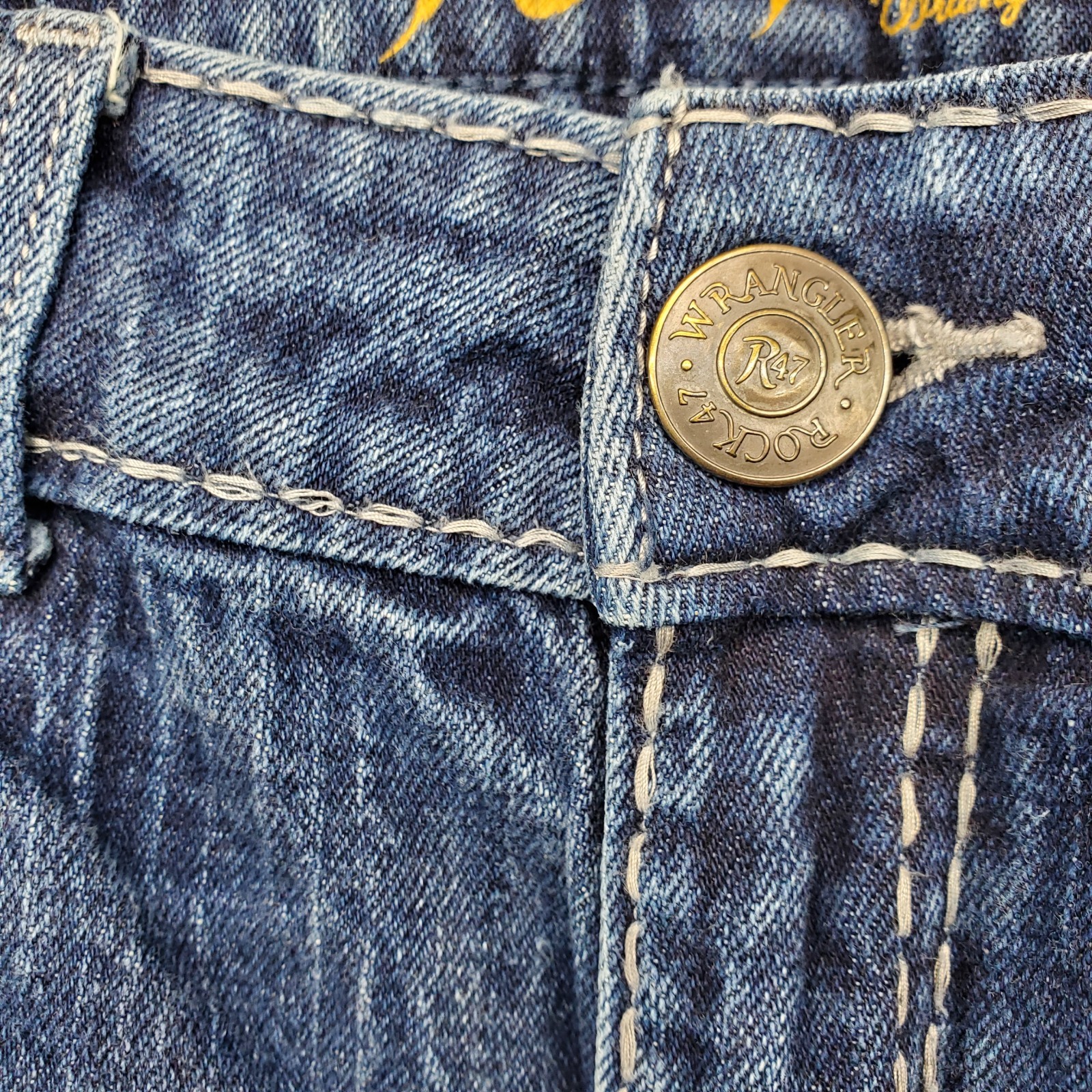 Rock 47 by Wrangler Jeans Men’s Size 36×32 Medium Blue Wash Slim Straight