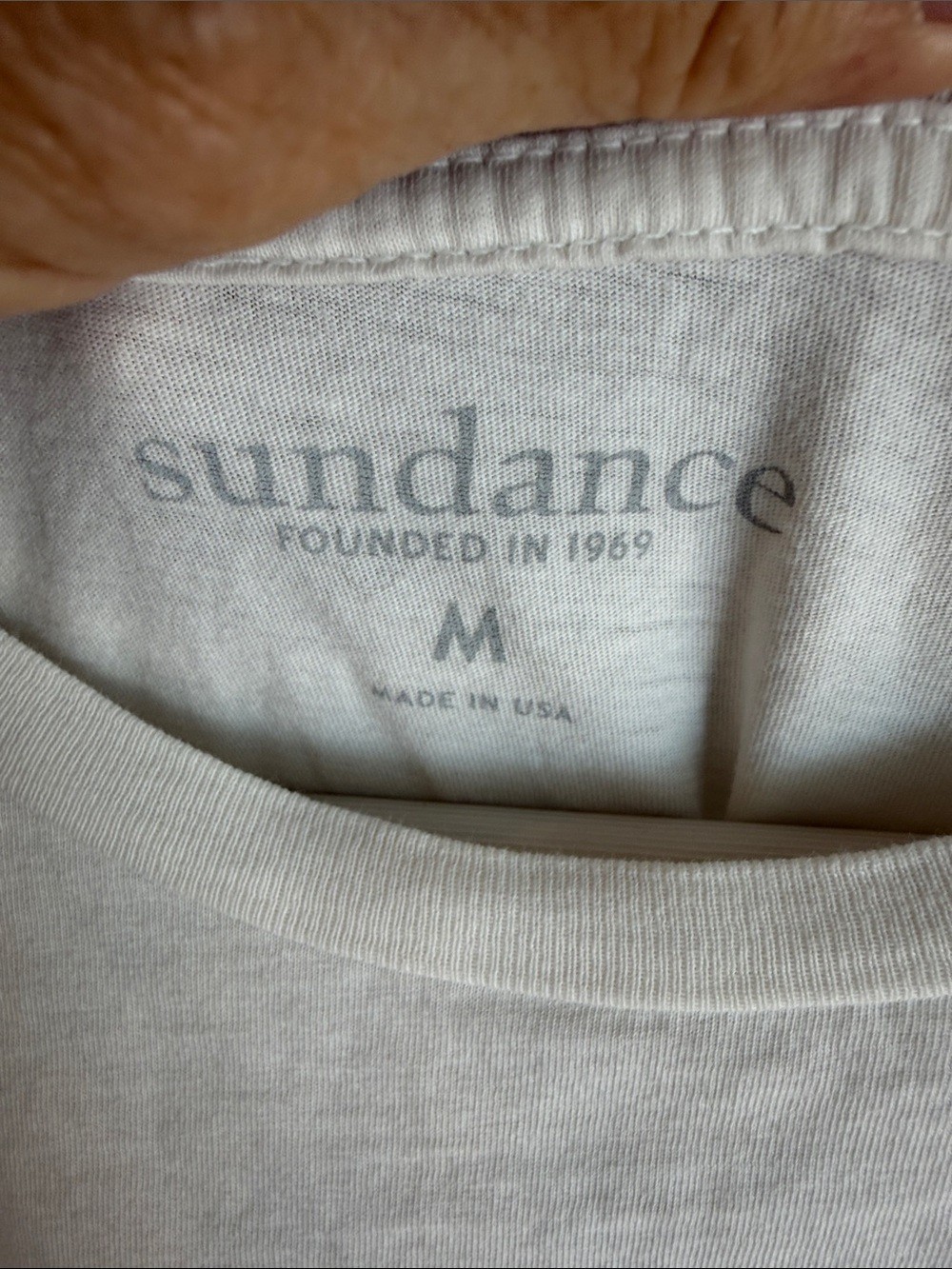 SUNDANCE Pale Cream ‘The Wild Ride’ Graphic Short Sleeve Tee M