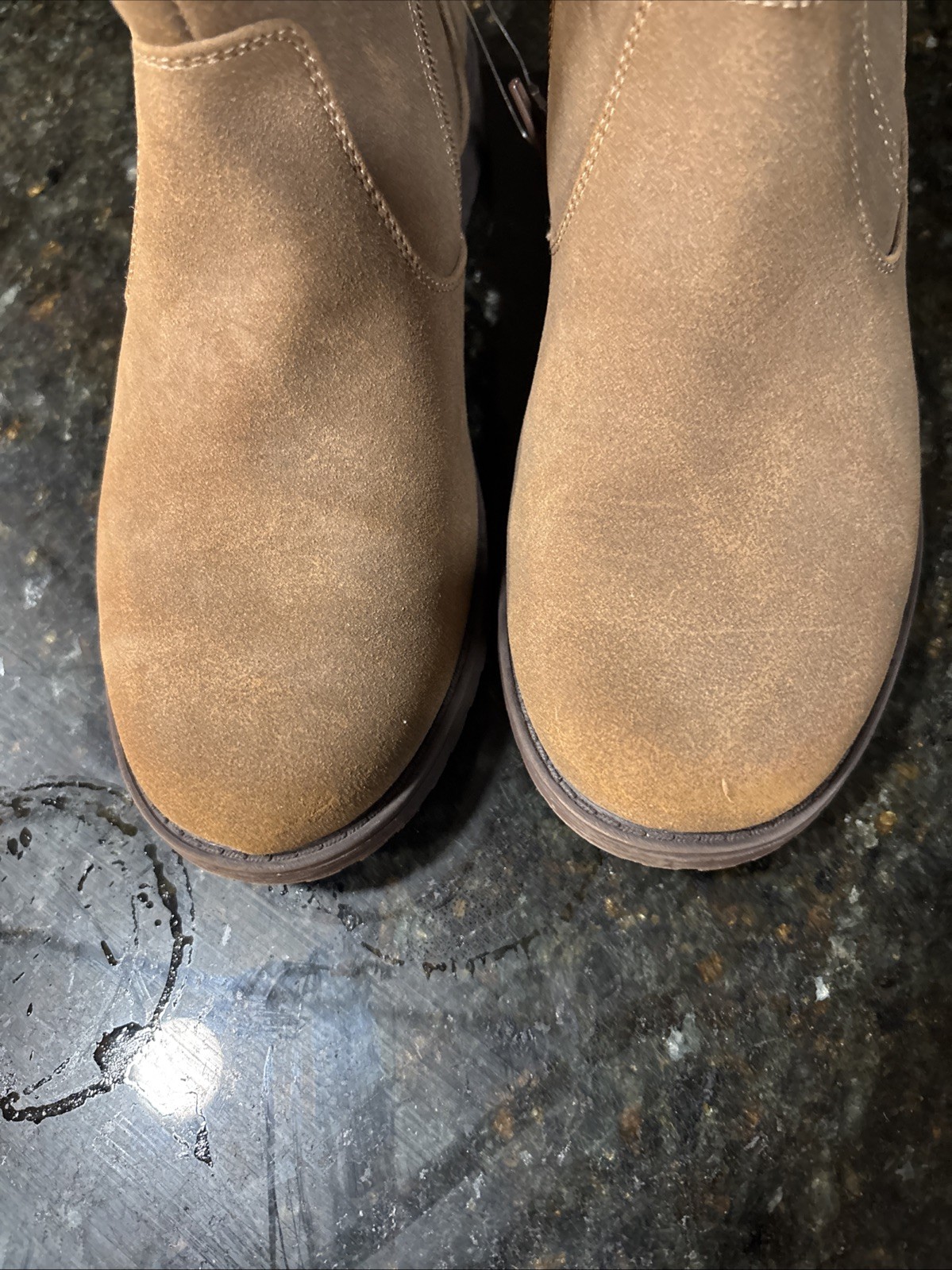 Boots Womens Size 4 M Beige All Man Made Materials