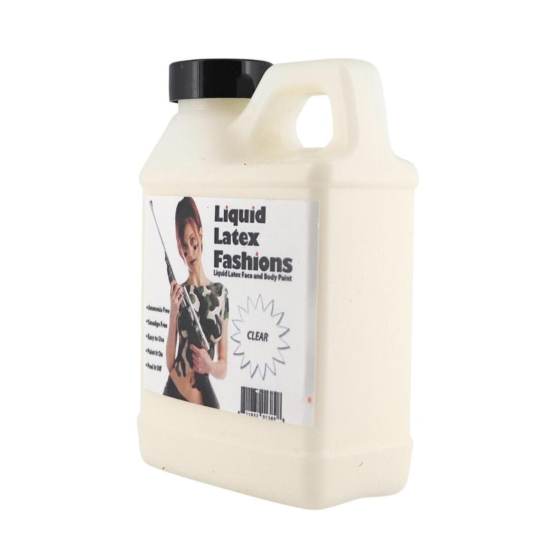 Clear 8 Fl Oz – Liquid Latex Face and Body Paint, Halloween, SFX, Cosplay, Art