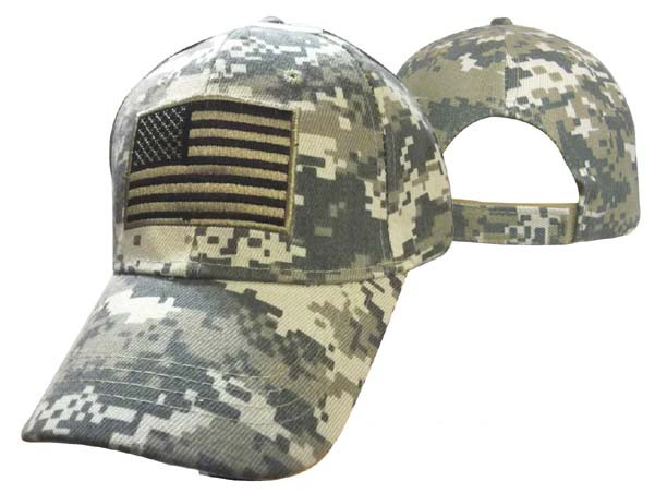 GREEN ACU Camo USA American Flag Patch Military Army Tactical Operator Cap Hat