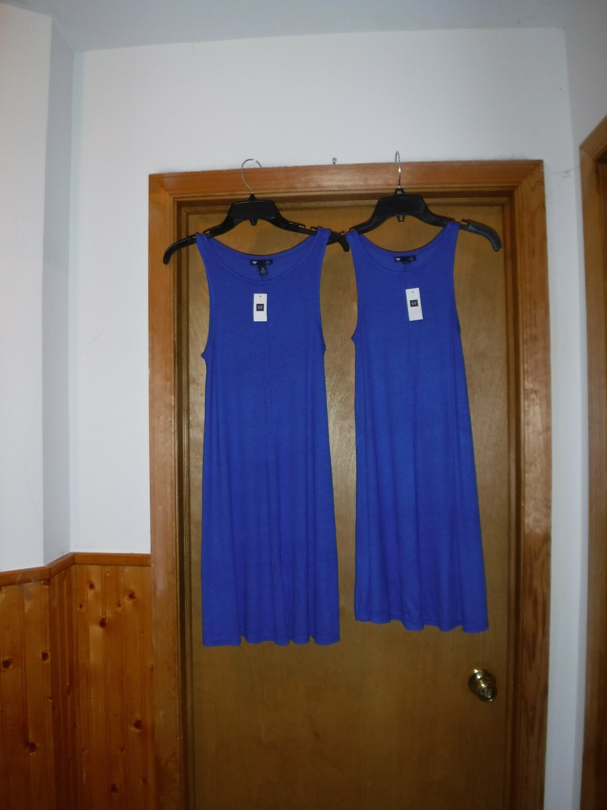 GAP Sleeveless Soft Ribs Dresses ,M,XS,Bristol Blue 95% rayon viscose 5% spandex