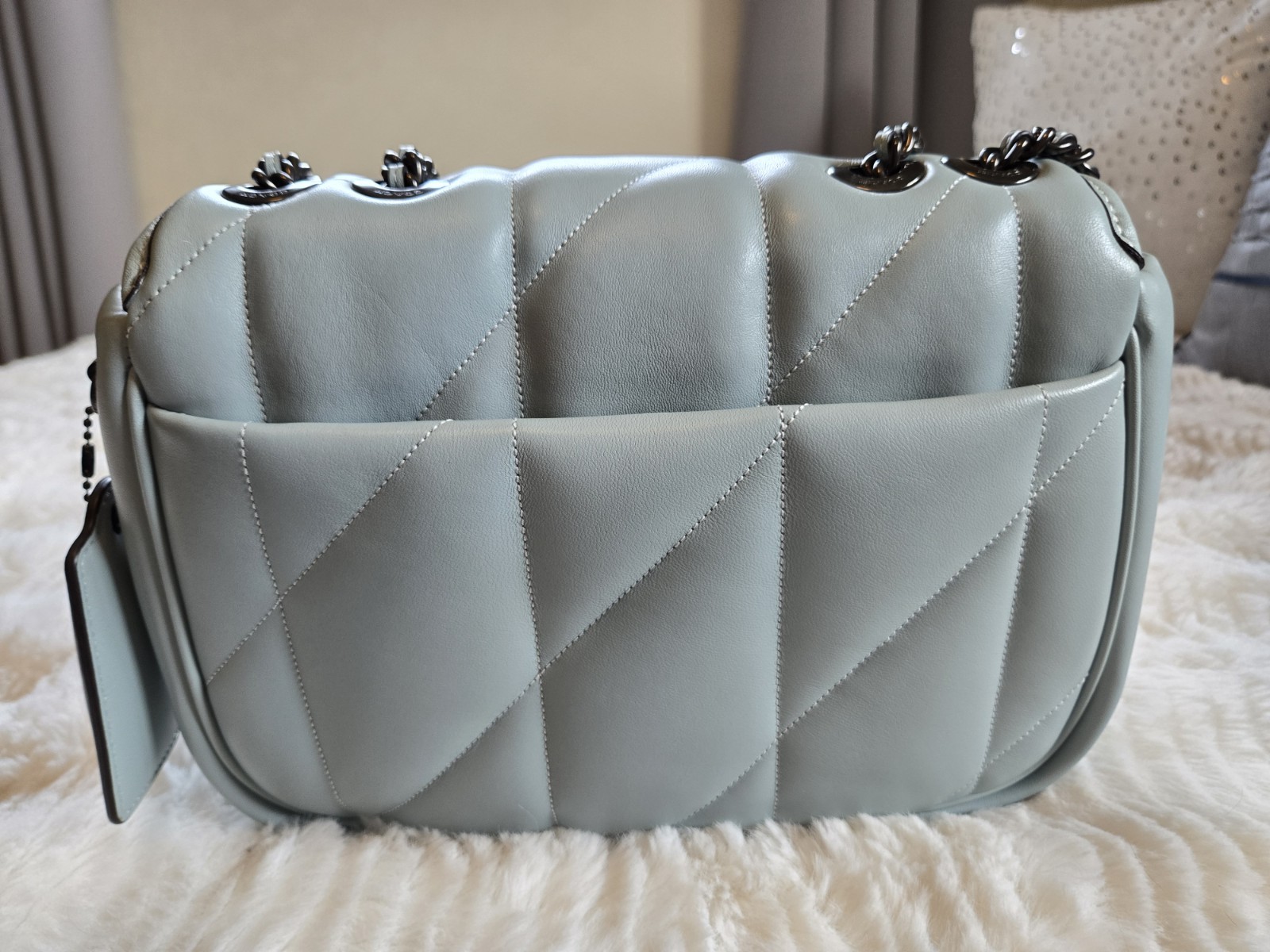 COACH Quilted Madison, Full Size. Aqua, GUC
