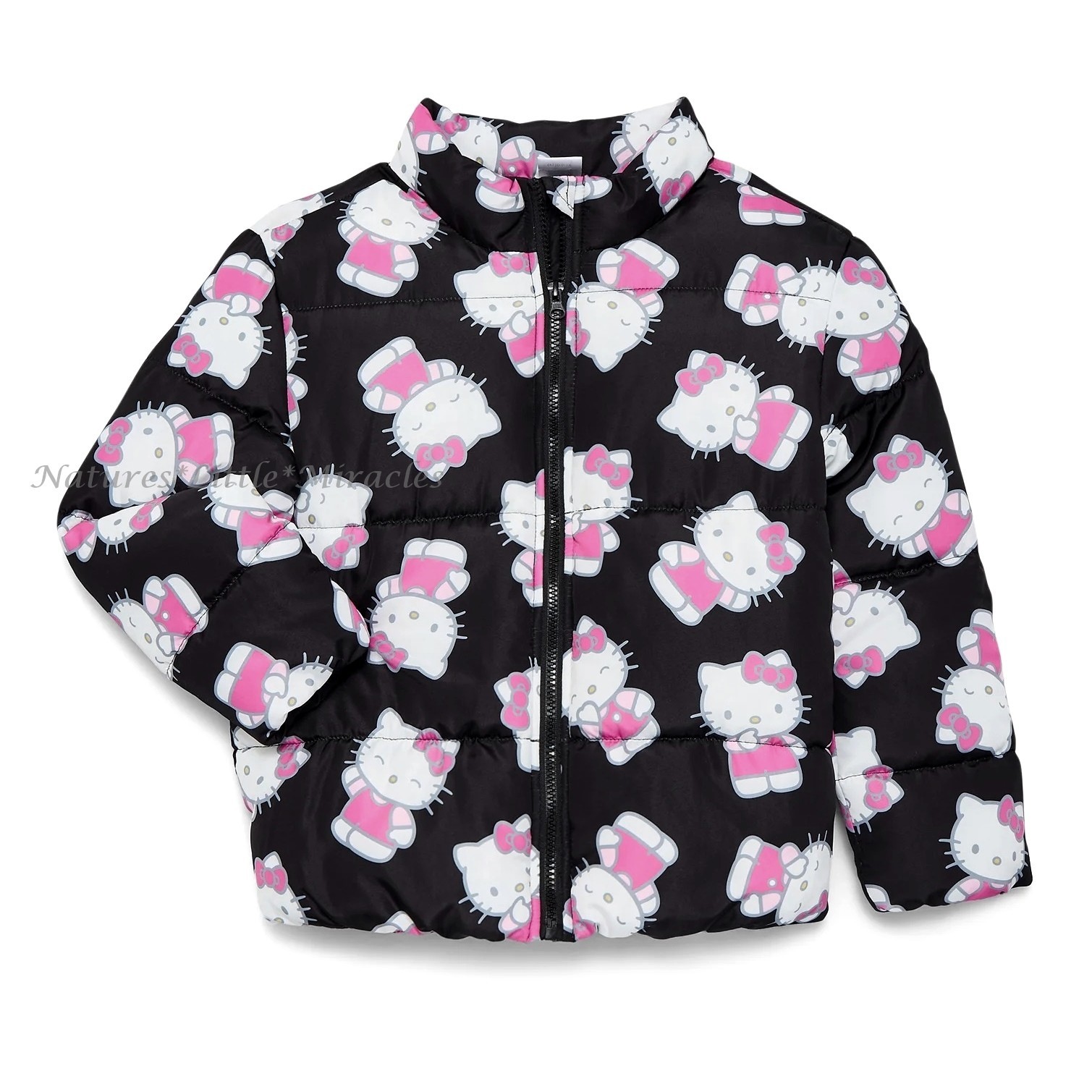 Hello Kitty Girls Puffer Jacket Size 4 5 6 7 8 10 12 14 16 18 M L XL Winter Coat