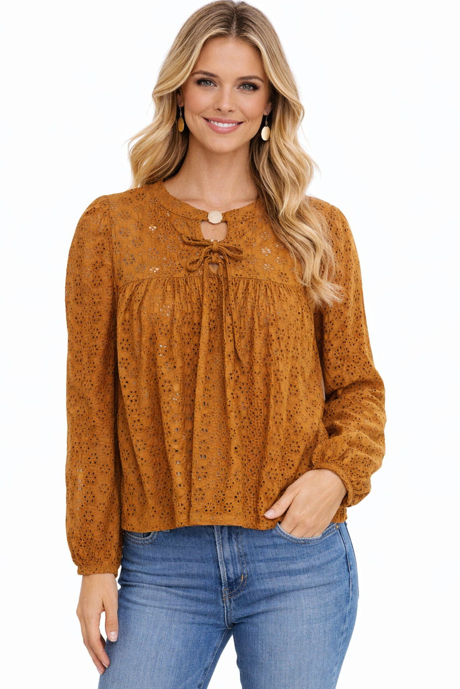 Madewell Eyelet Lace Blouse Boho Prairie Cottagecore Free People Vibes size 4