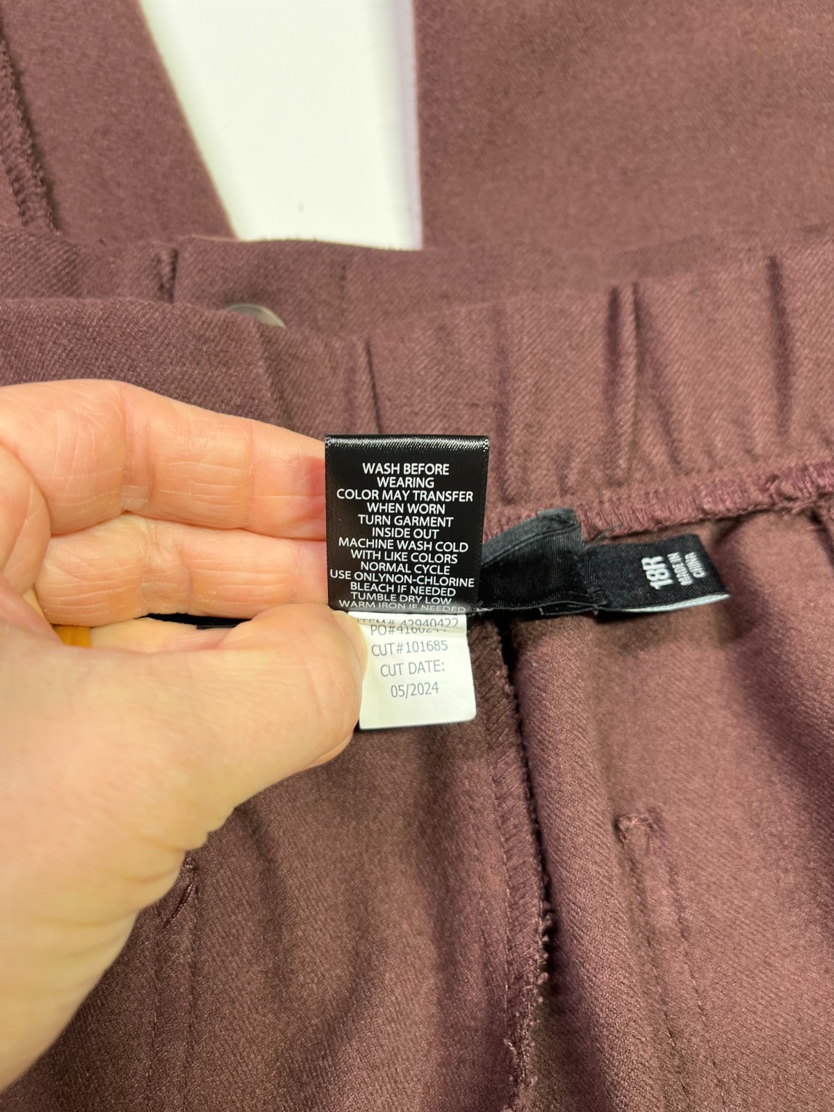 Torrid Size 18R Maroon Relaxed Straight Leg Brushed Twill High-Rise Pant