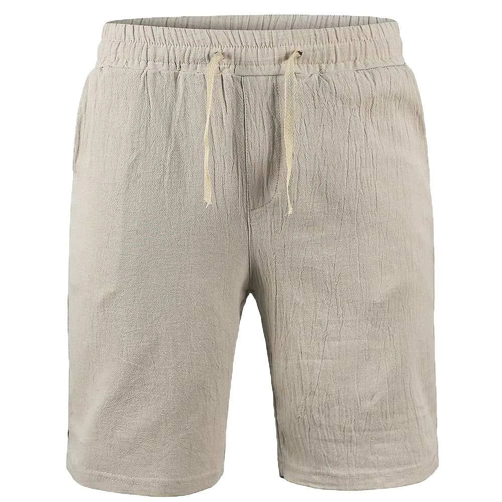 Men’s Cotton Linen Summer Shorts Breathable Casual Fitness Gym Sports Pants Gift