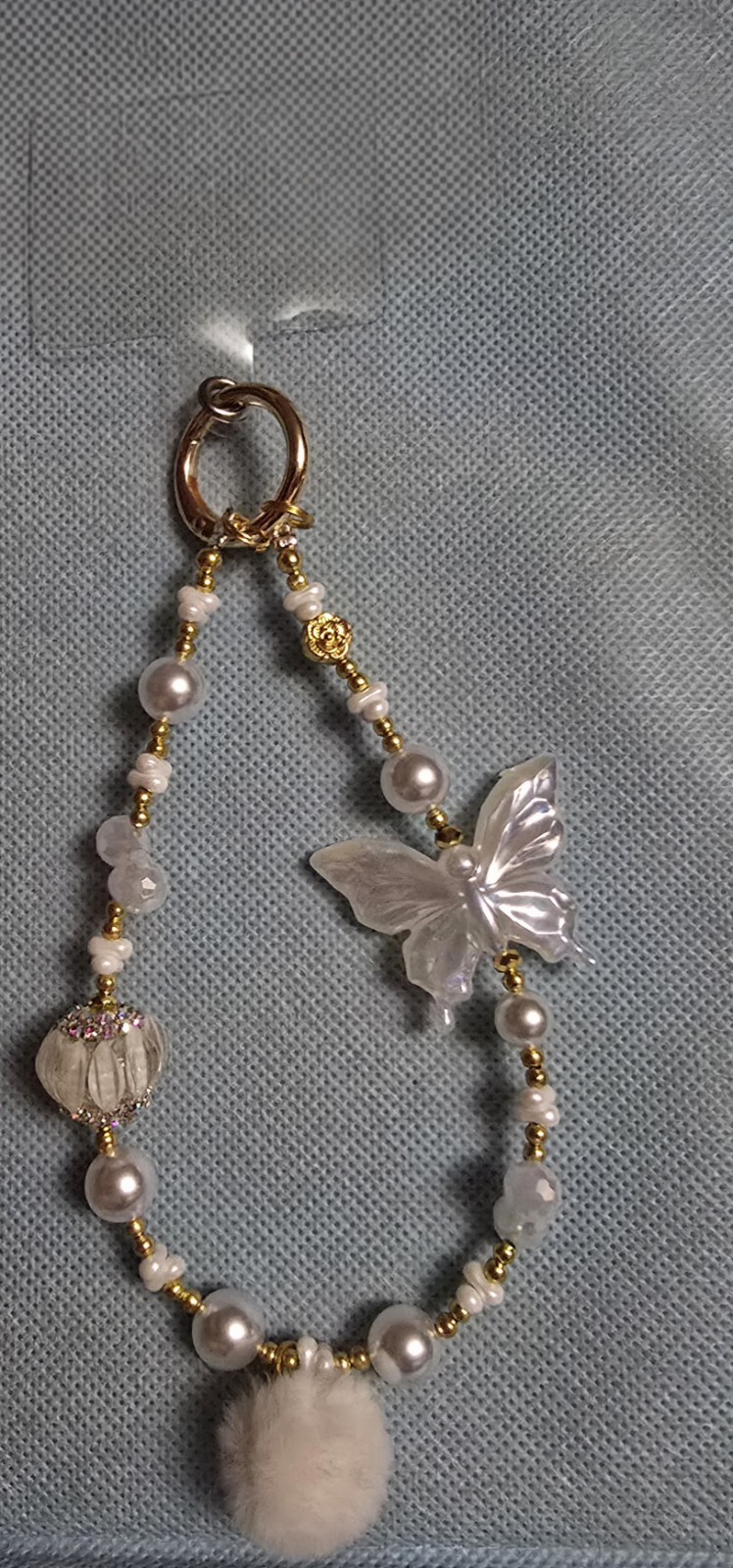 Elegant Butterfly Charm Keychain / Phone Charm