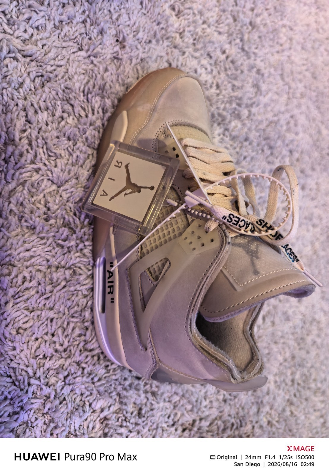 Jordan 4 Off White Sail Size 8M/9.5W