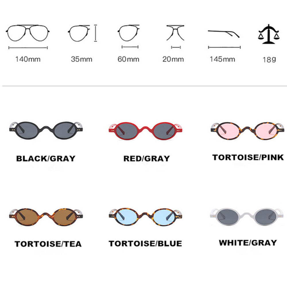 35mm Round Shape Small Sun Glass Unisex UV400 Polycarbonate Frame Rx able