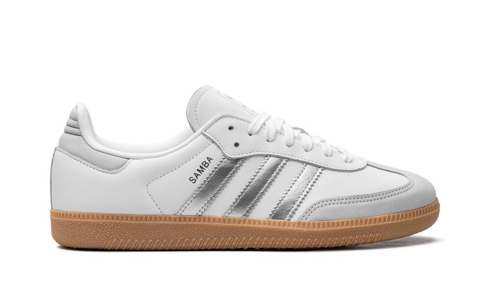 Adidas Samba OG White Silver Metallic Grey JI2725 Womens New