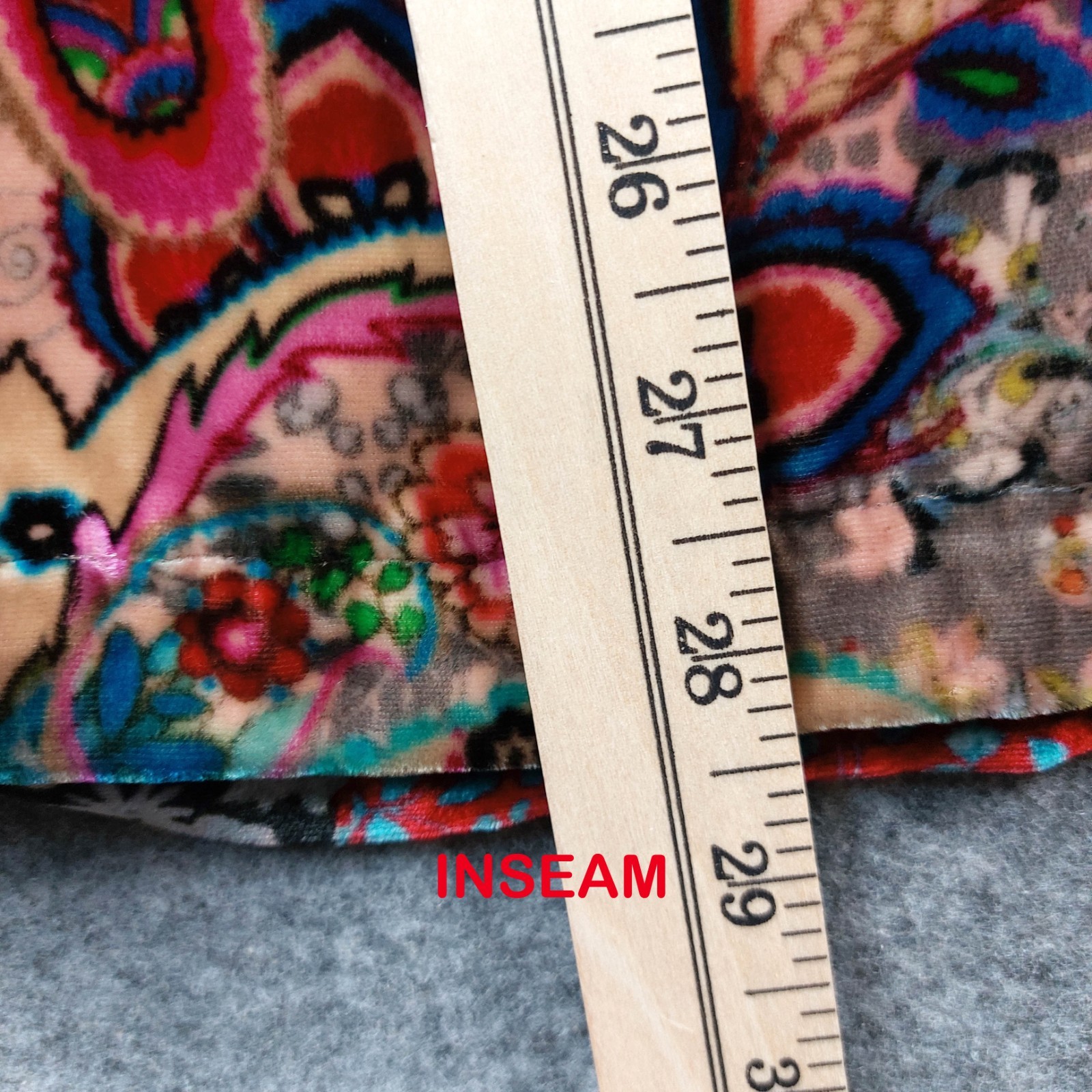 Johnny Was Sz M Silk Rayon Patchwork Wide Leg Lounge Pants Boho Pull On FLAWED