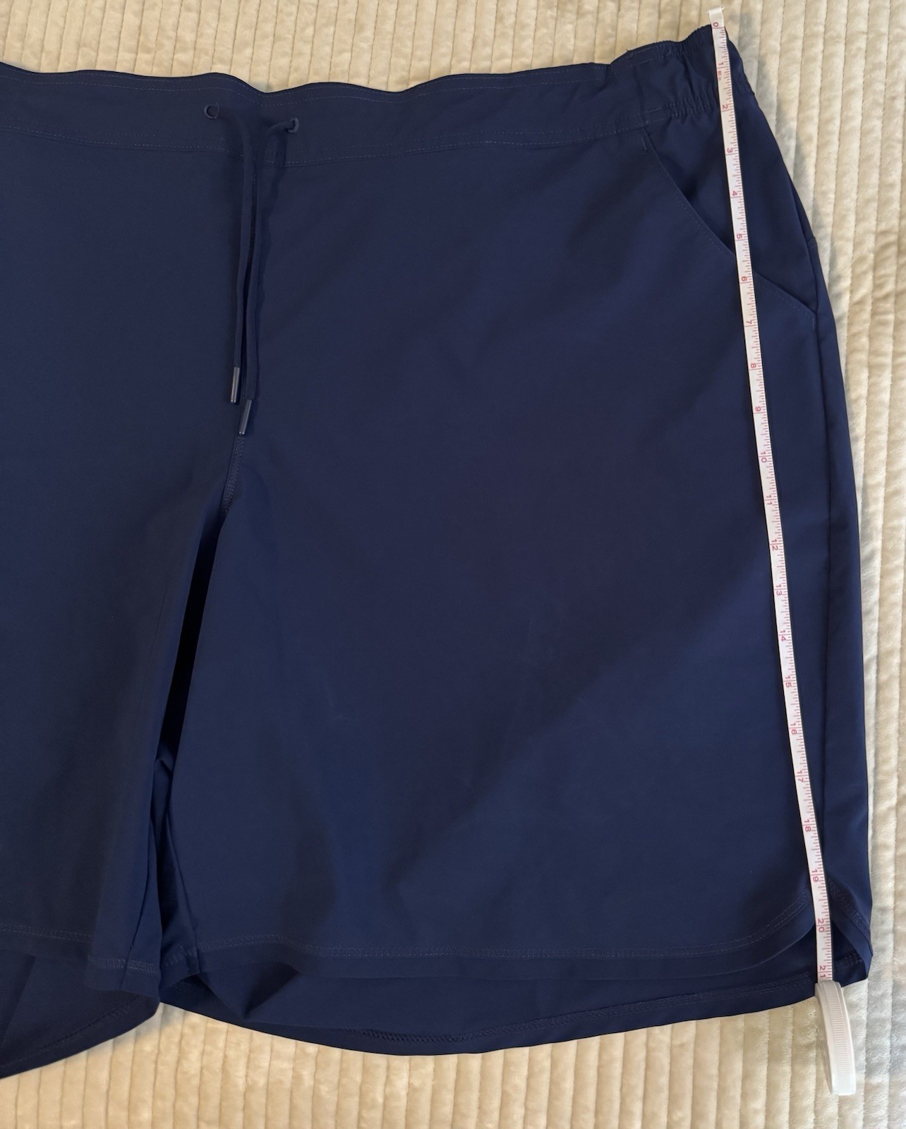 Women’s Lands End Sport Navy Swim Board Shorts 24 W Plus