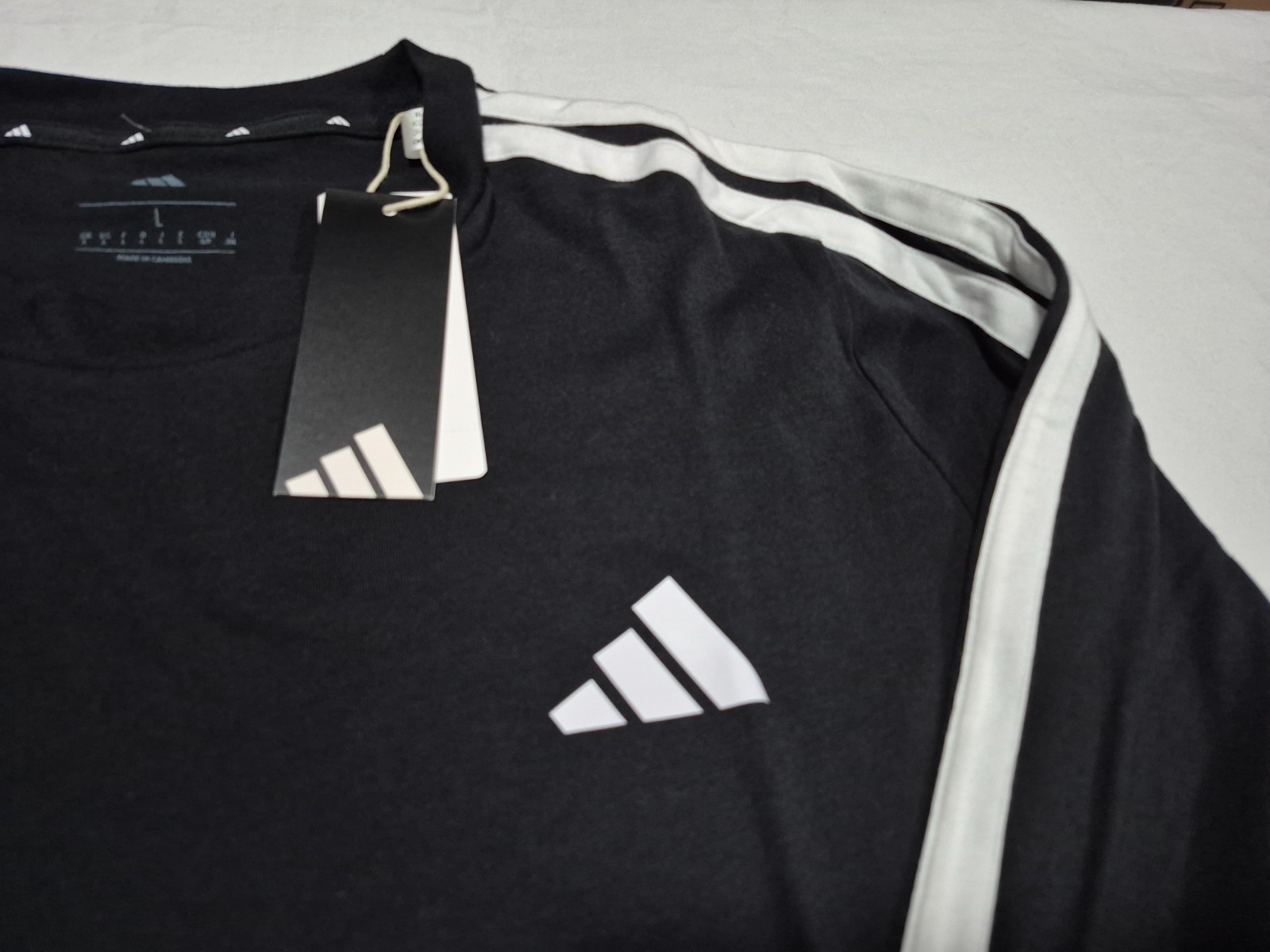 Adidas Mens Multi Sports Training Long Sleeve Black White Tee KC2561