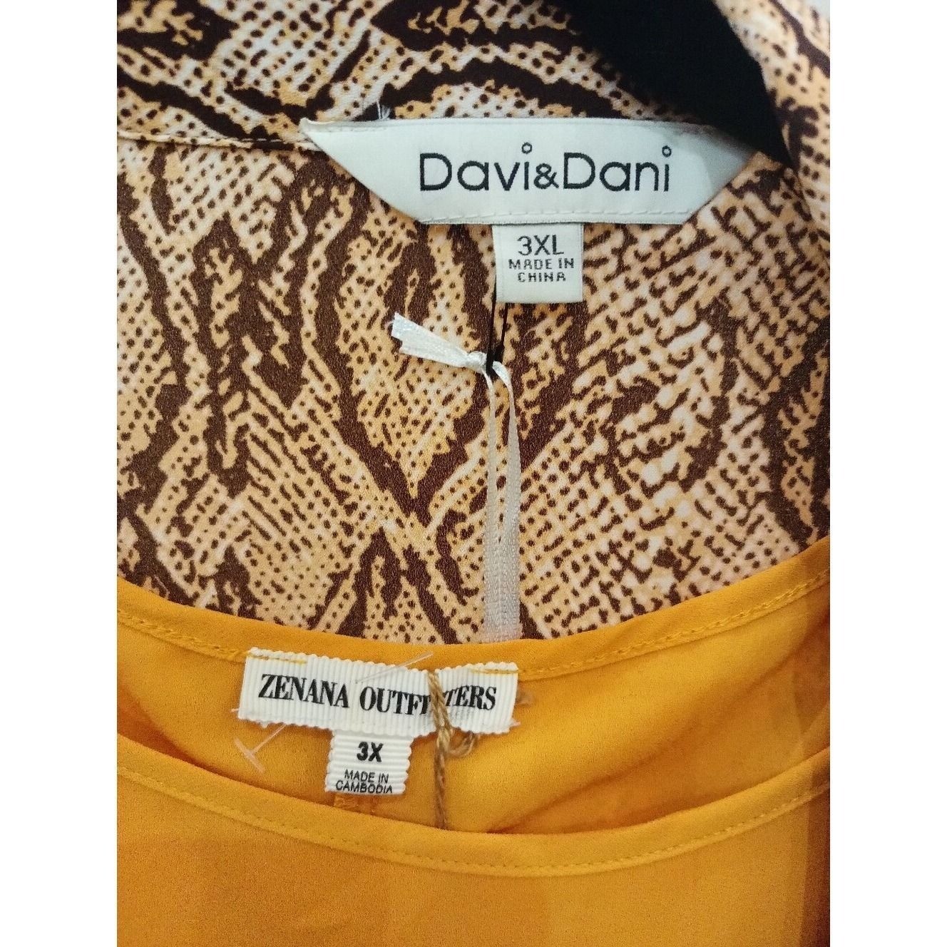 Bundle Davi & Dani, Zenana Outfitters Blouse & Kimono Size 3XL