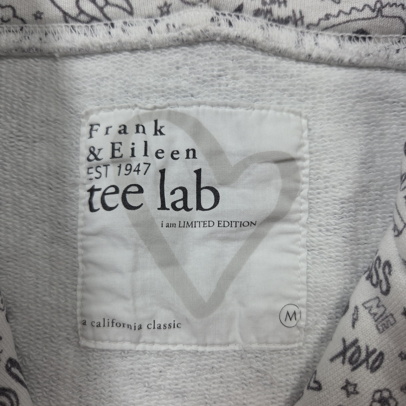 Frank & Eileen Hoodie Womens Medium Tee Lab Limited Edition Full Zip Sweatshirt