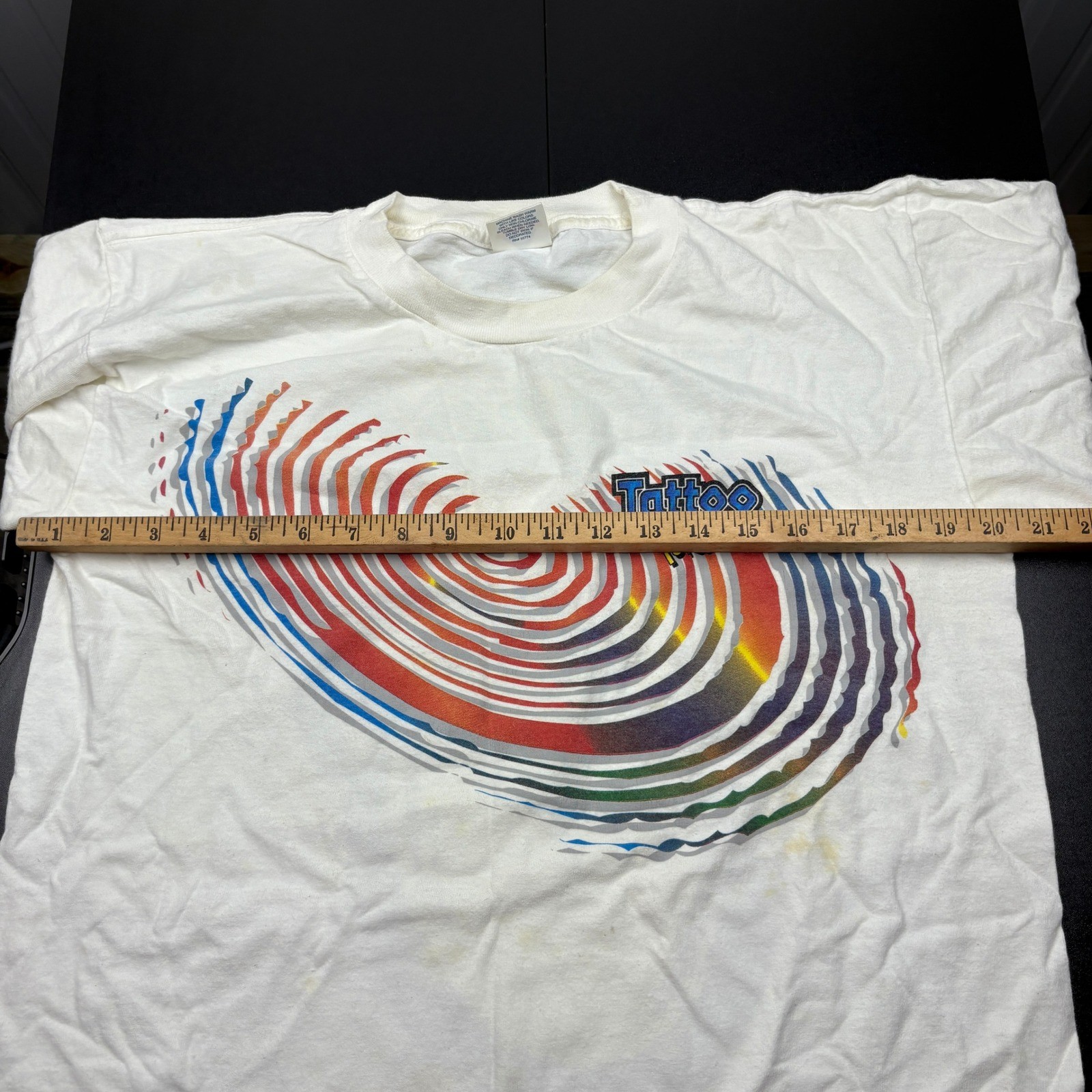 Vintage Tattoo Schnapps Liquor Graphic T Shirt Alstyle Activewear L