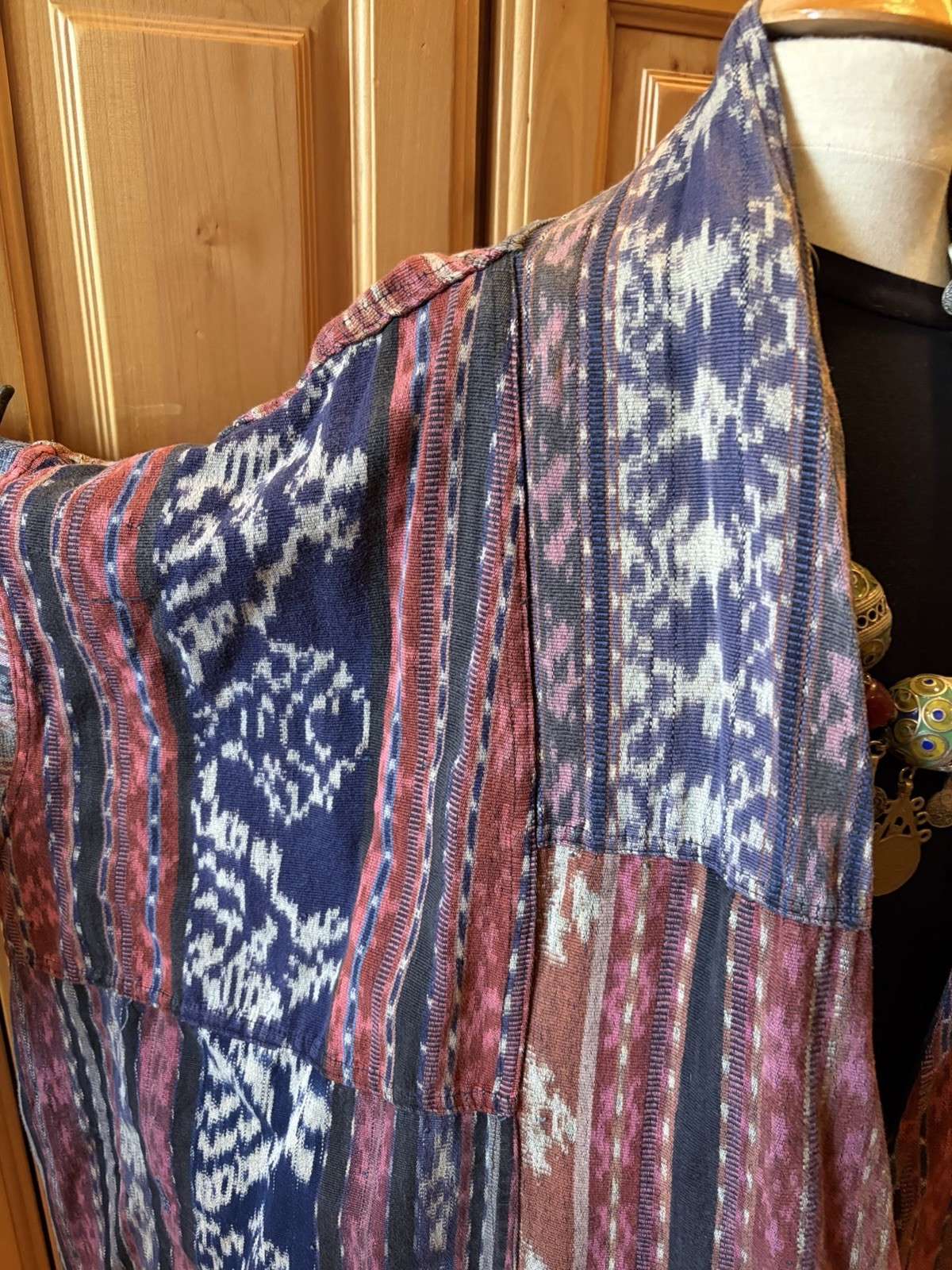 Art to Wear Vintage Ikat Kimono Patchwork Wild Woman Wild Thing Hand Made