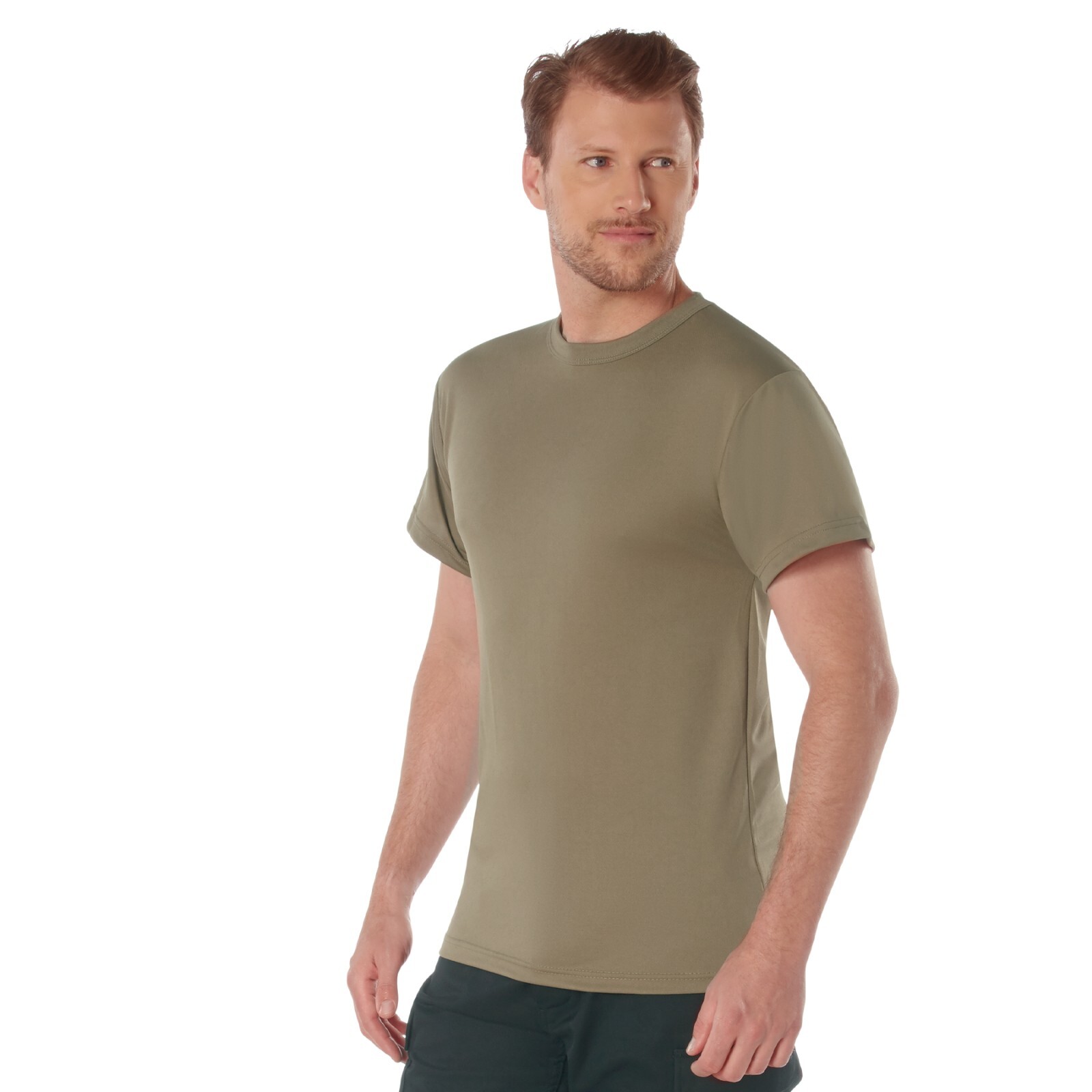 Mens Coyote Brown Quick Dry AR 670-1 Compliant Moisture Wicking Tee Shirt TShirt
