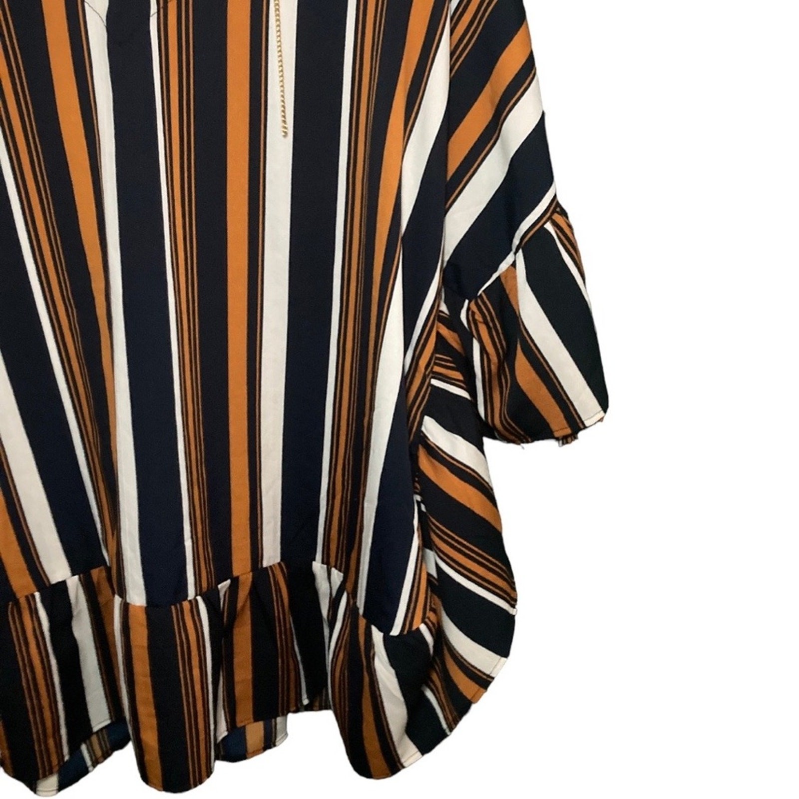 Striped Mileage Blouse With Chain Detail