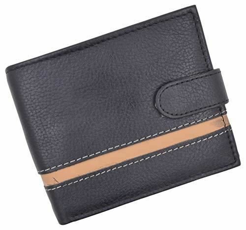 Bifold Men’s Wallet Premium Leather Hipster Credit Card ID Coin Wallet With Snap