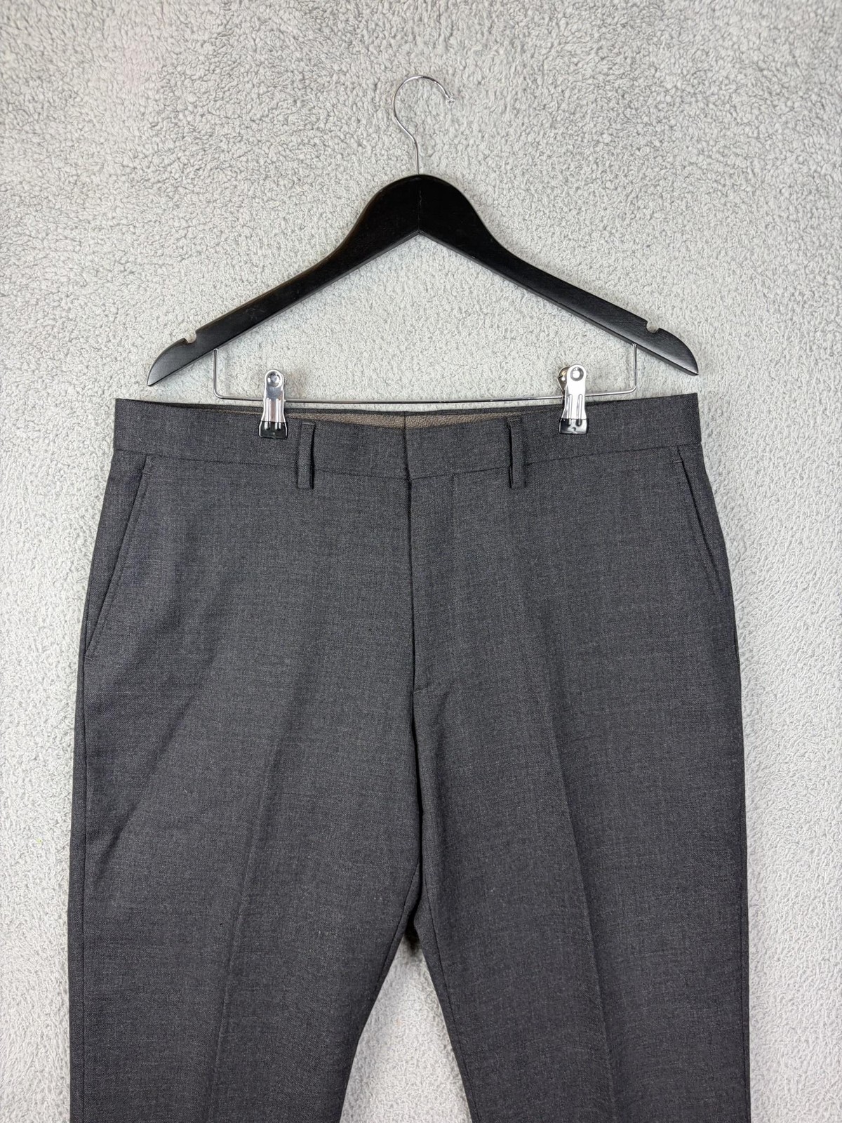 J.Crew Bowery Dress Pants Mens 36×32 Gray Classic Fit Wool Lined Business Office