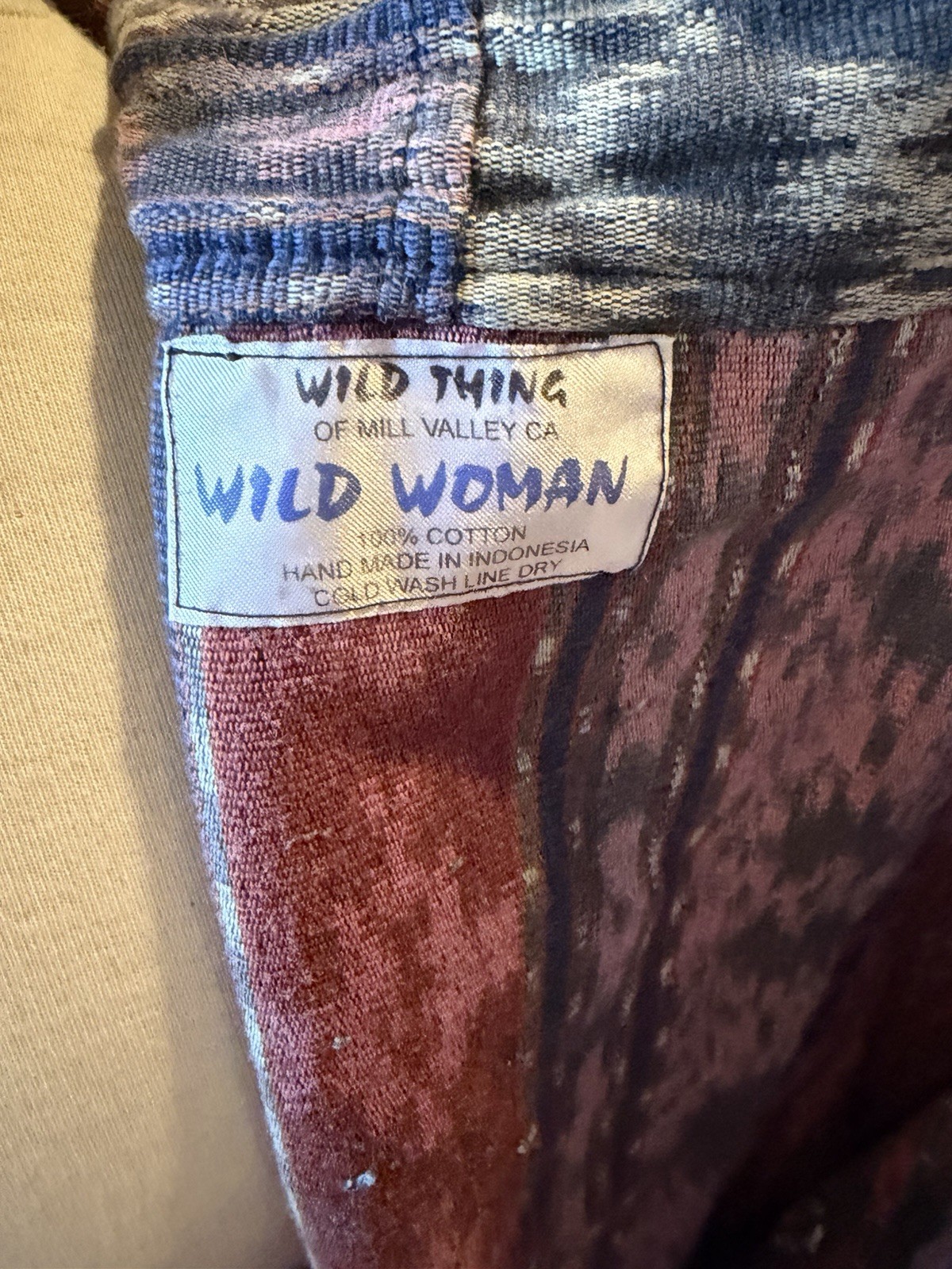Art to Wear Vintage Ikat Kimono Patchwork Wild Woman Wild Thing Hand Made