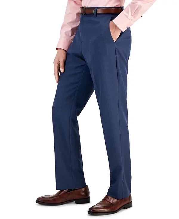 Perry Ellis Portfolio Men’s Modern-Fit Stretch Solid Resolution Pants MSRP $95