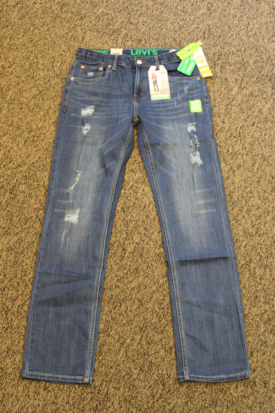 Levi’s 511 Boys Slim Performance Stretch DISTRESSED Jeans – 18 Regular – 29 x 31