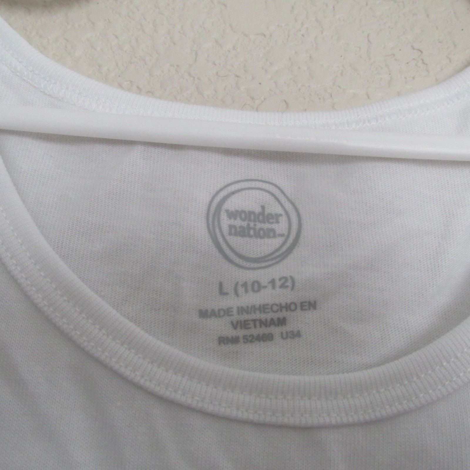 Wonder Nation Sleeveless Tank Top Youth Boys Size Large 10-12 White Blue Striped