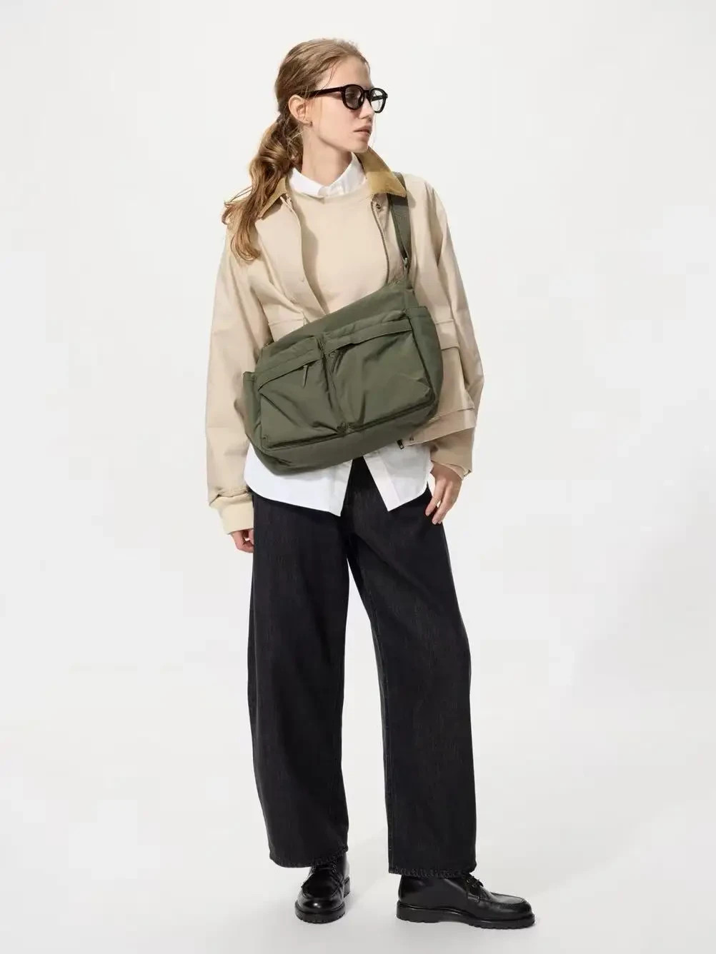 Uniqlo Multi Pocket Shoulder Bag 2 Colors Handbag For Men Messenger Bag