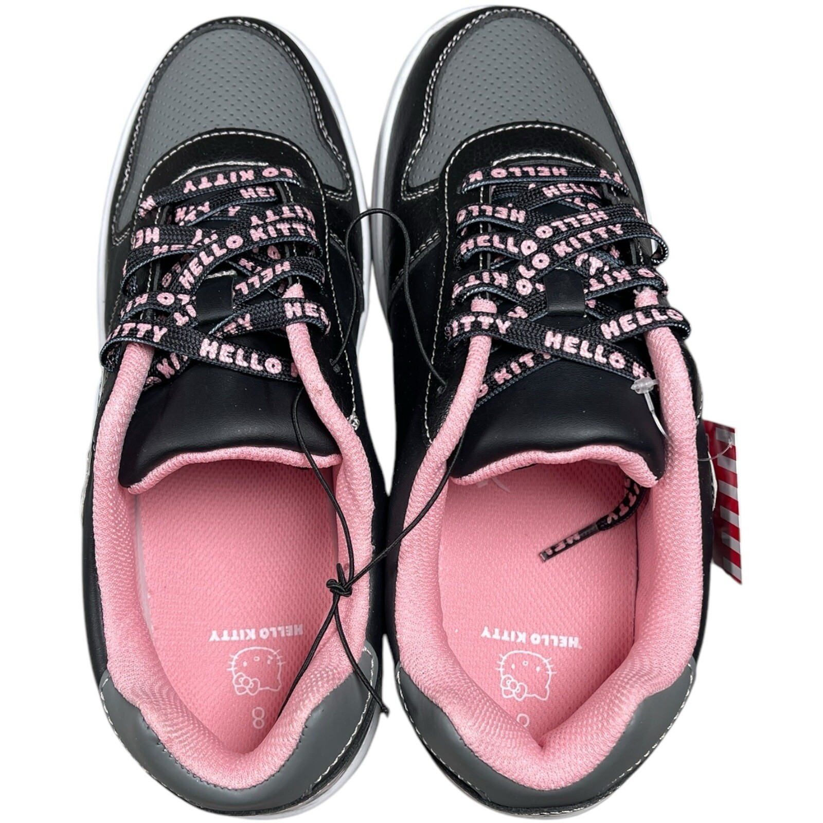 Hello Kitty by Sanrio Women’s Fashion Sneakers Size 8 Black/Light Pink Shoes NEW