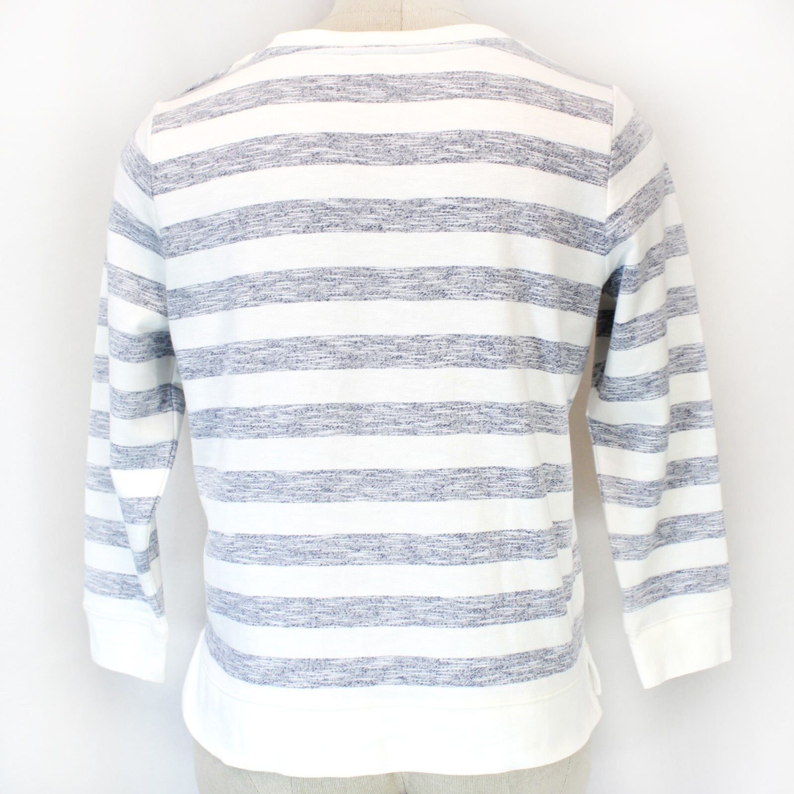 TALBOTS Plus terry 100% Cotton STRIPE TOP SWEATSHIRT 3X Petite slits nautical