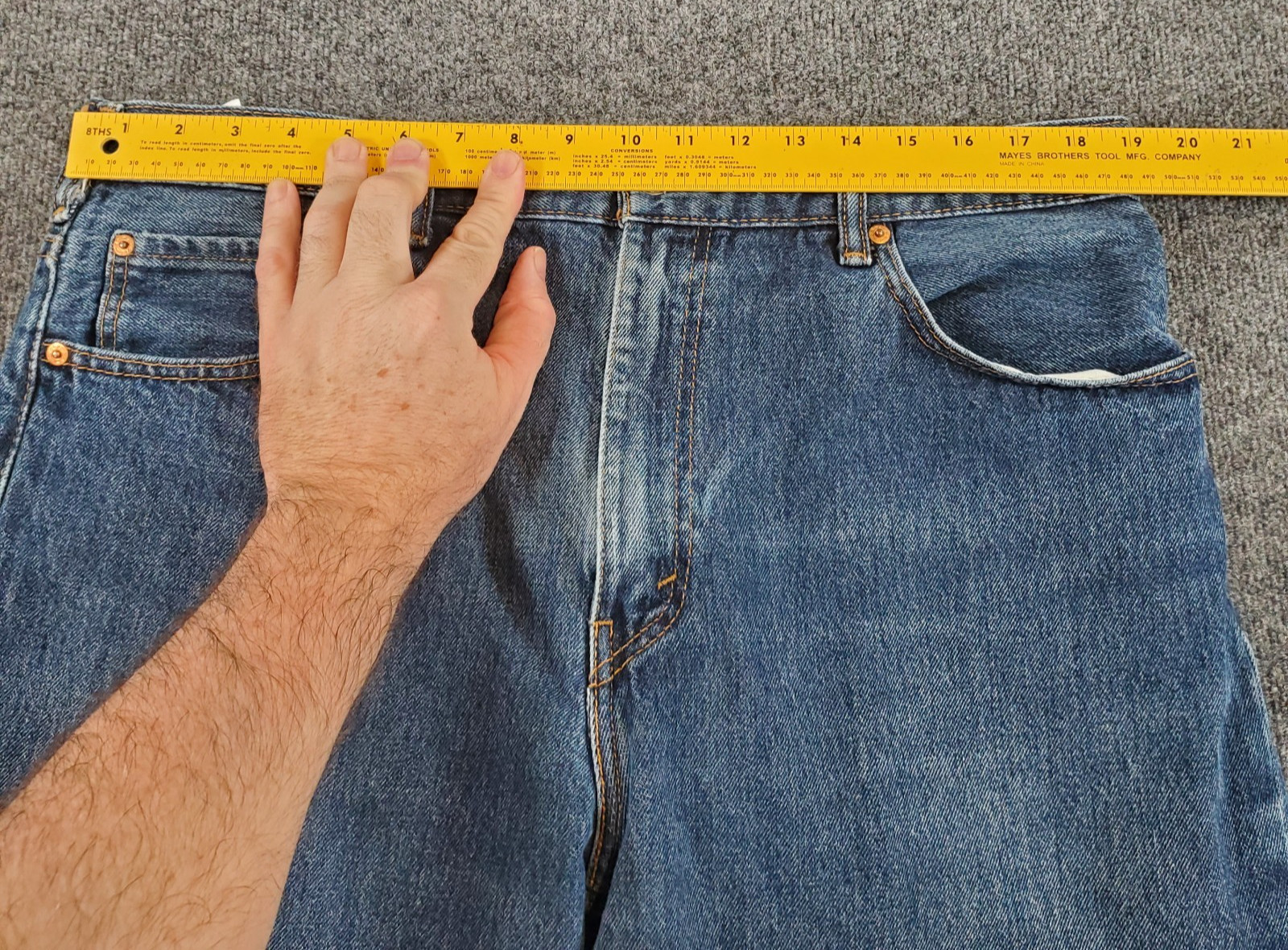 Levis 517 Mens 38×30 Blue Bootcut Denim Jeans Waterless