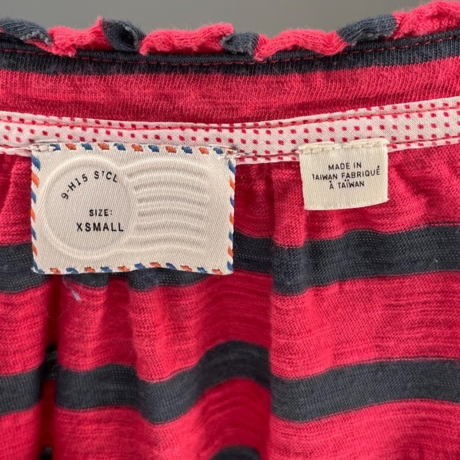 Anthropologie Postmark Fleur Trim Henley Shirt Sz XS