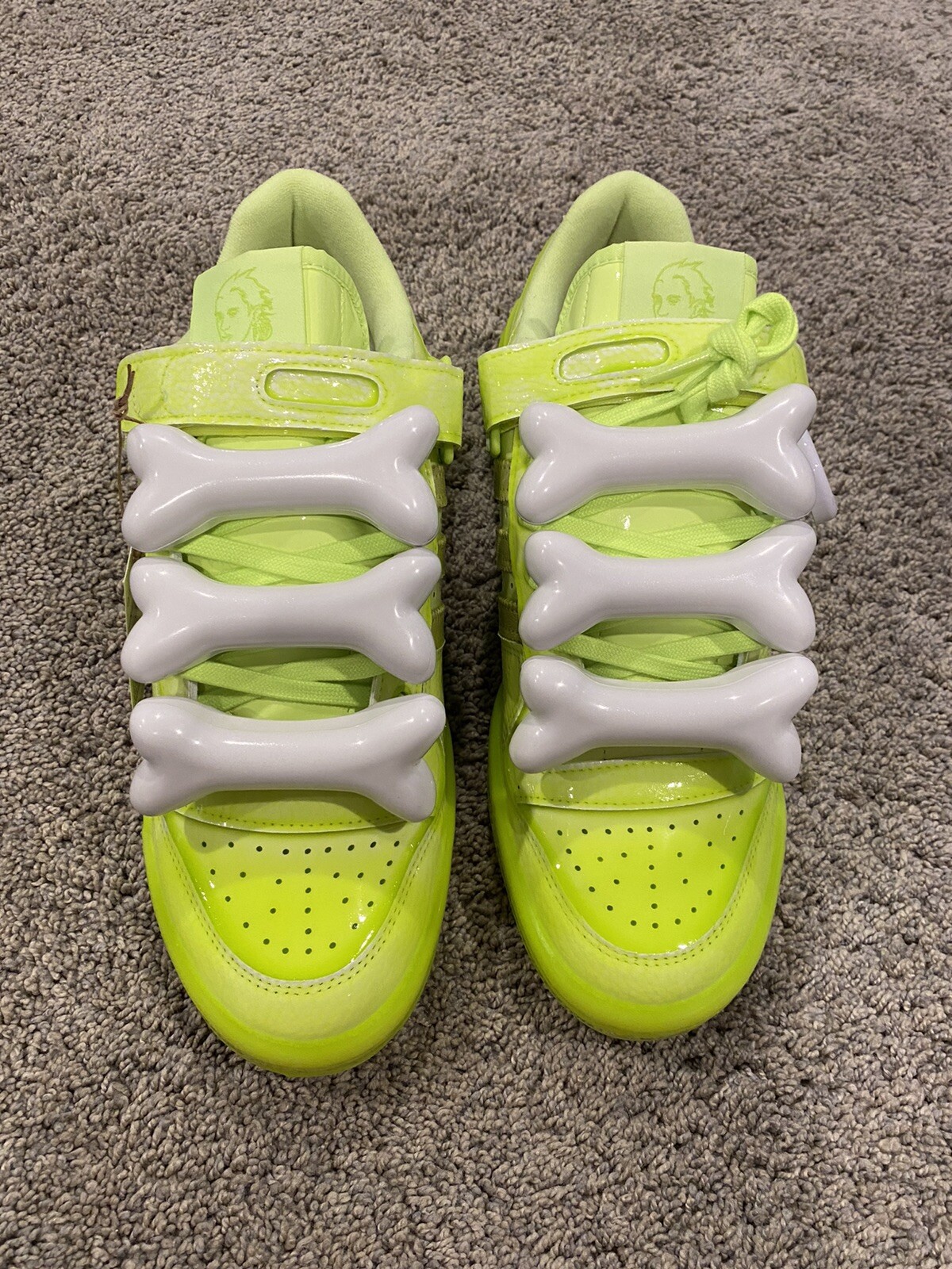 Adidas Jeremy Scott, 6 White Bones Only, Shoes Not Included.