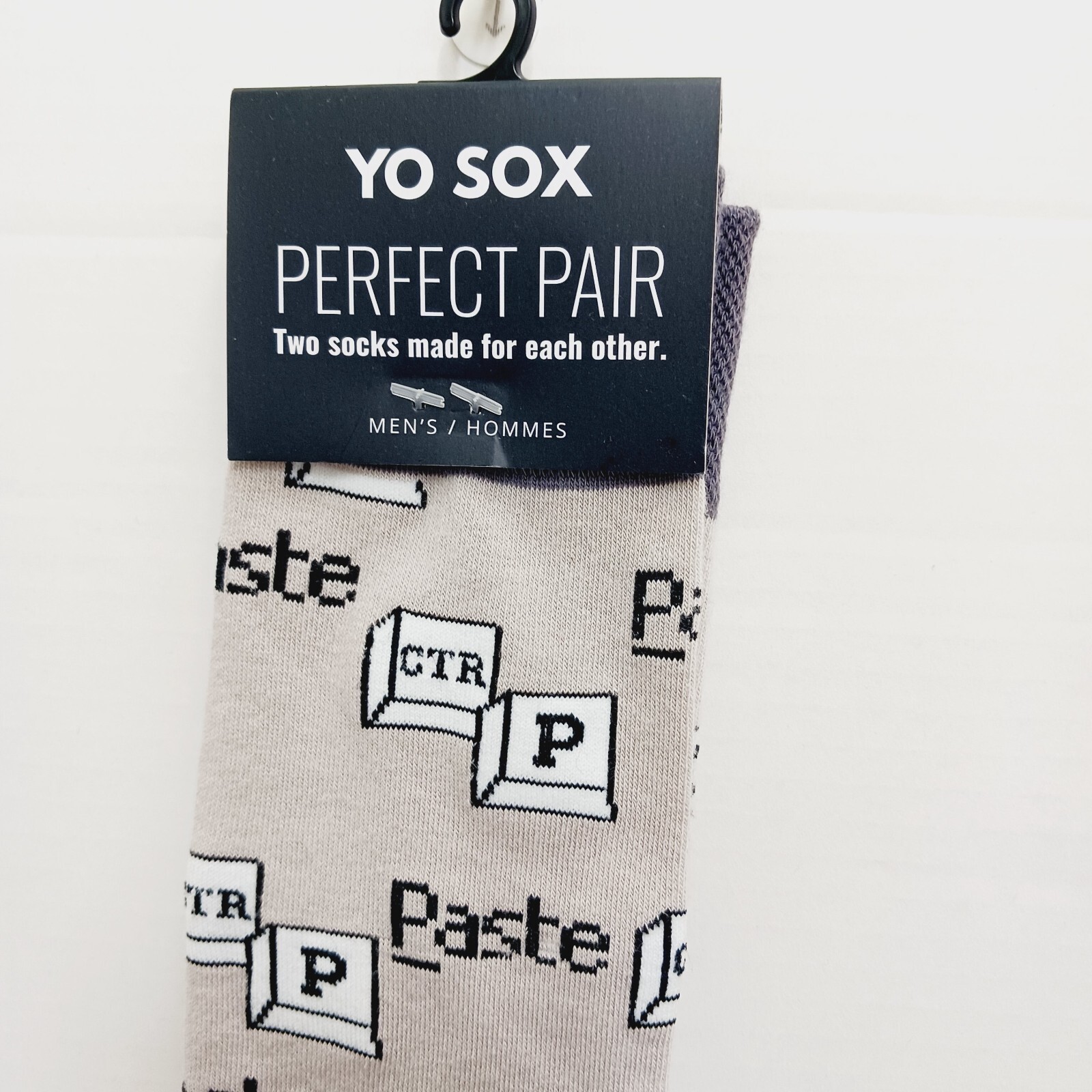 Yo Sox Socks Crew Men Women Control Paste Copy Computer Shortcuts Programmer NWT