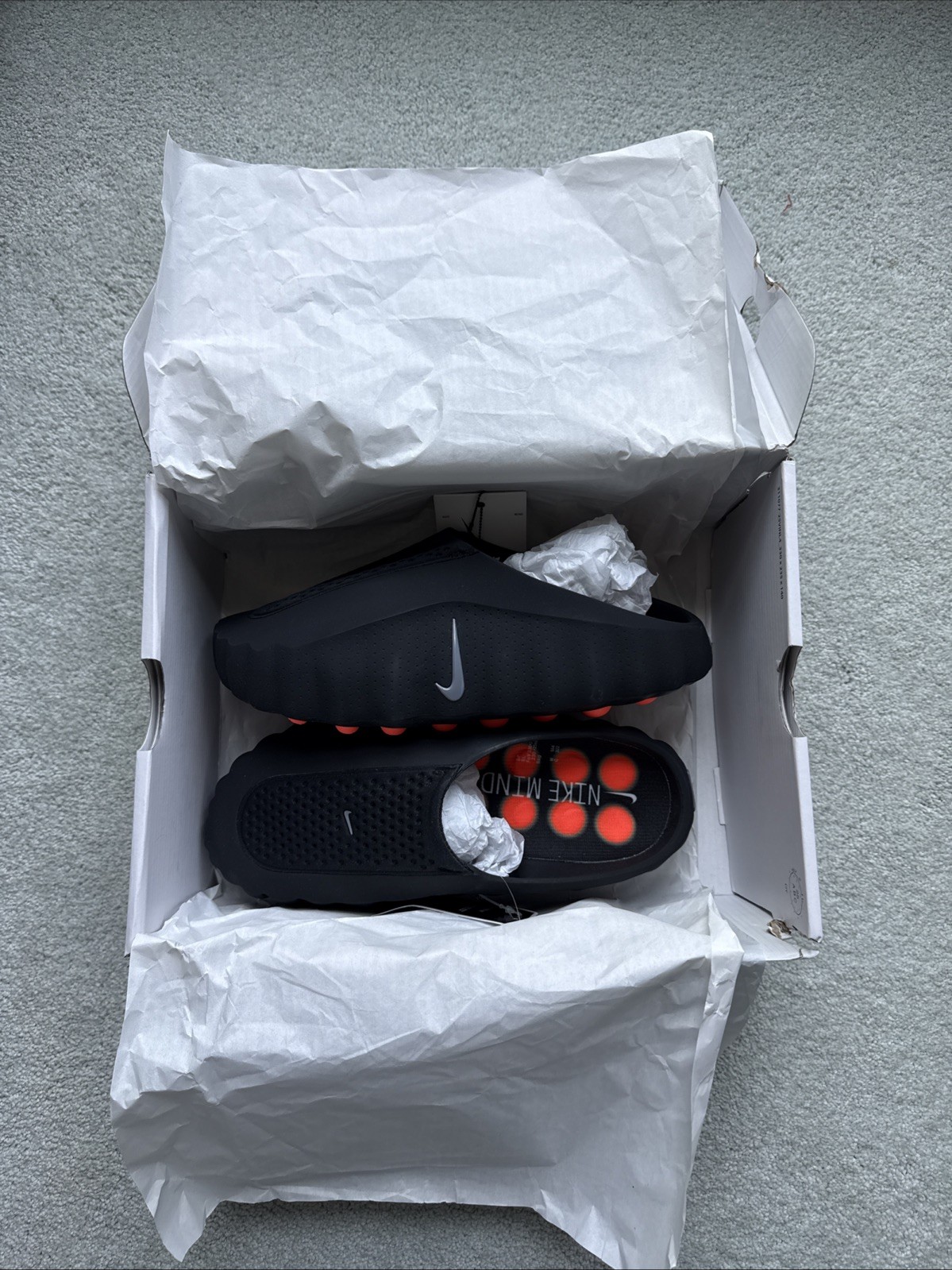 Nike Mind 001 Comfort Slides – NEW – Sizes 10 Black
