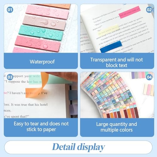 Pcs Writable Sticky Tabs, 48 Colors Book Notes for 9600 Vintage Colors