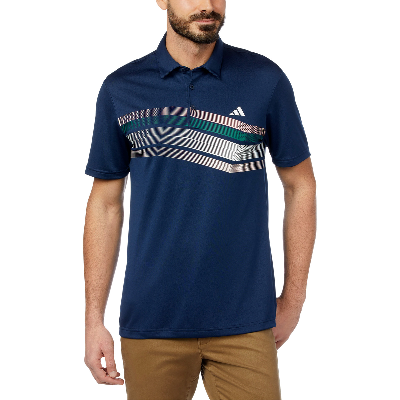 adidas Men’s Regular Fit 3-Button Placket Golf Polo
