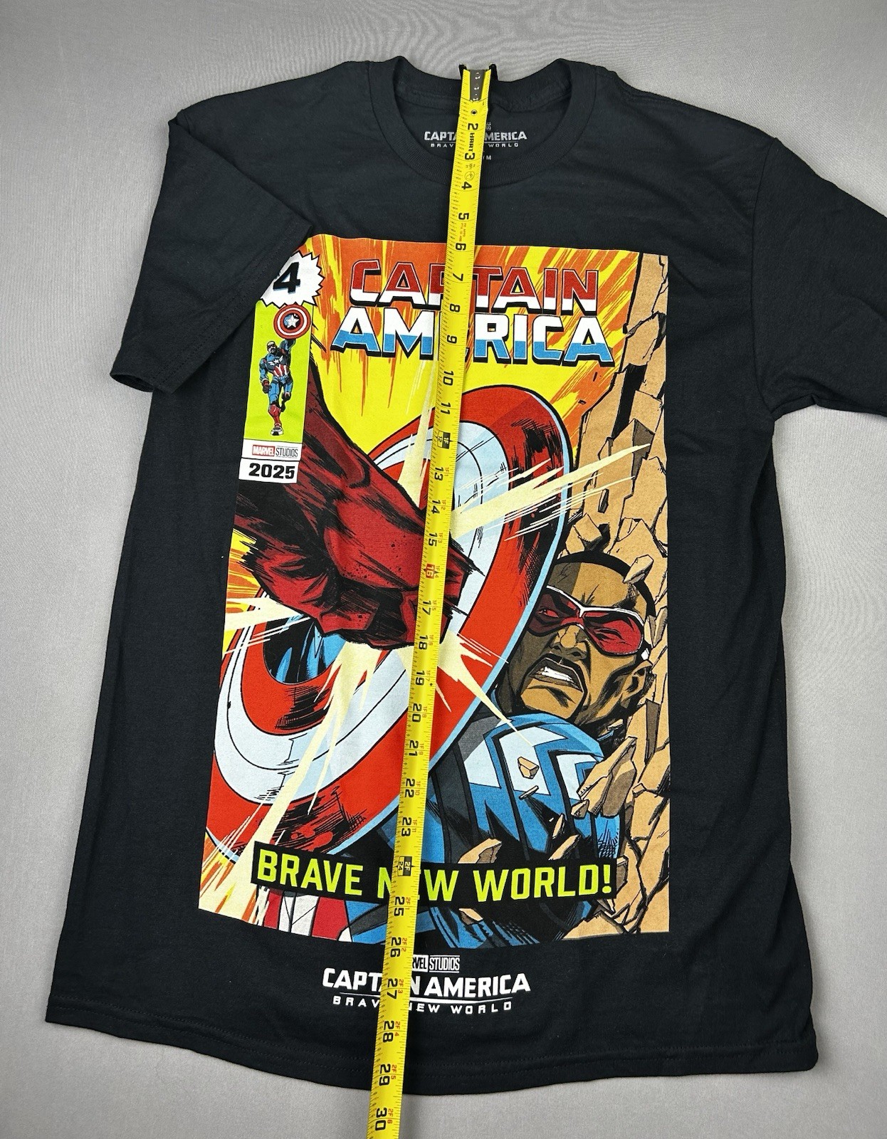 Captain America Men’s M Brave New World Comic Graphic Tee Shirt NEW (Read)