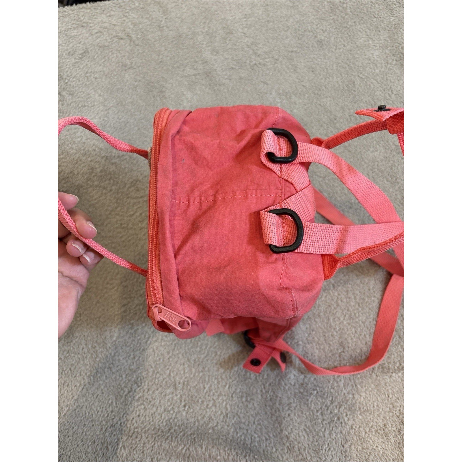 Peach Pink Mini Backpack Classic Lightweight Everyday Bag READ